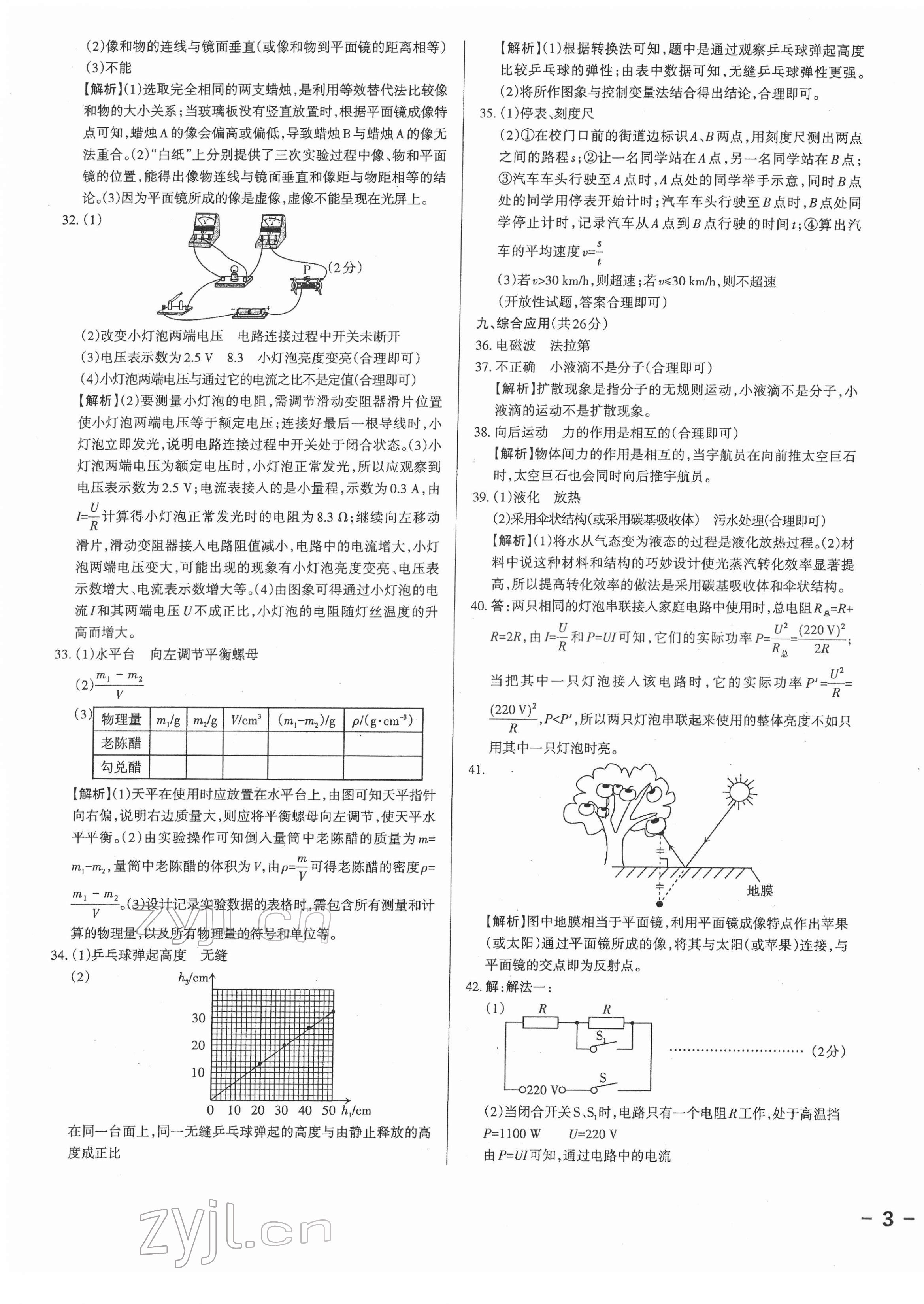 2022年權(quán)威試卷匯編物理山西專版 第5頁