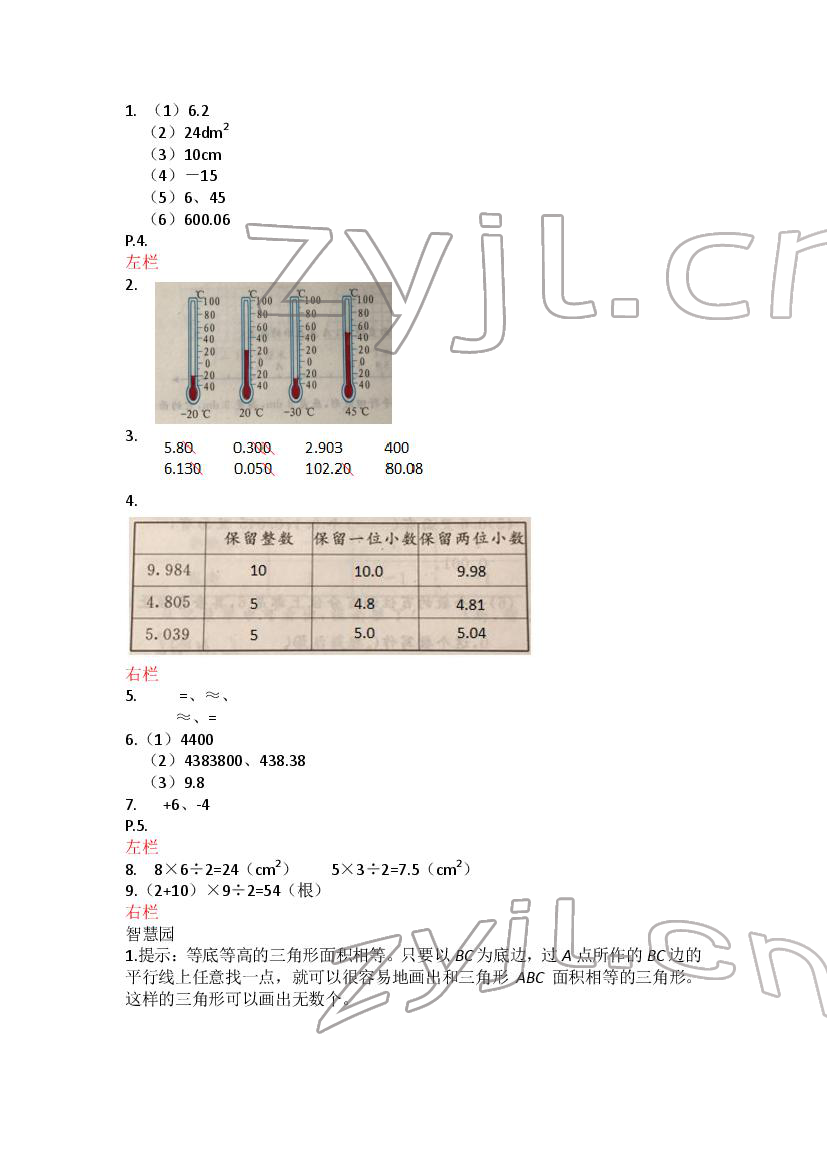 2022年寒假作業(yè)五年級數(shù)學(xué)蘇教版安徽少年兒童出版社 第2頁