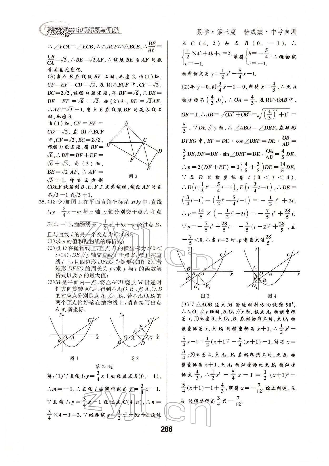 2022年天府教與學(xué)中考復(fù)習(xí)與訓(xùn)練數(shù)學(xué)達(dá)州專版 參考答案第39頁