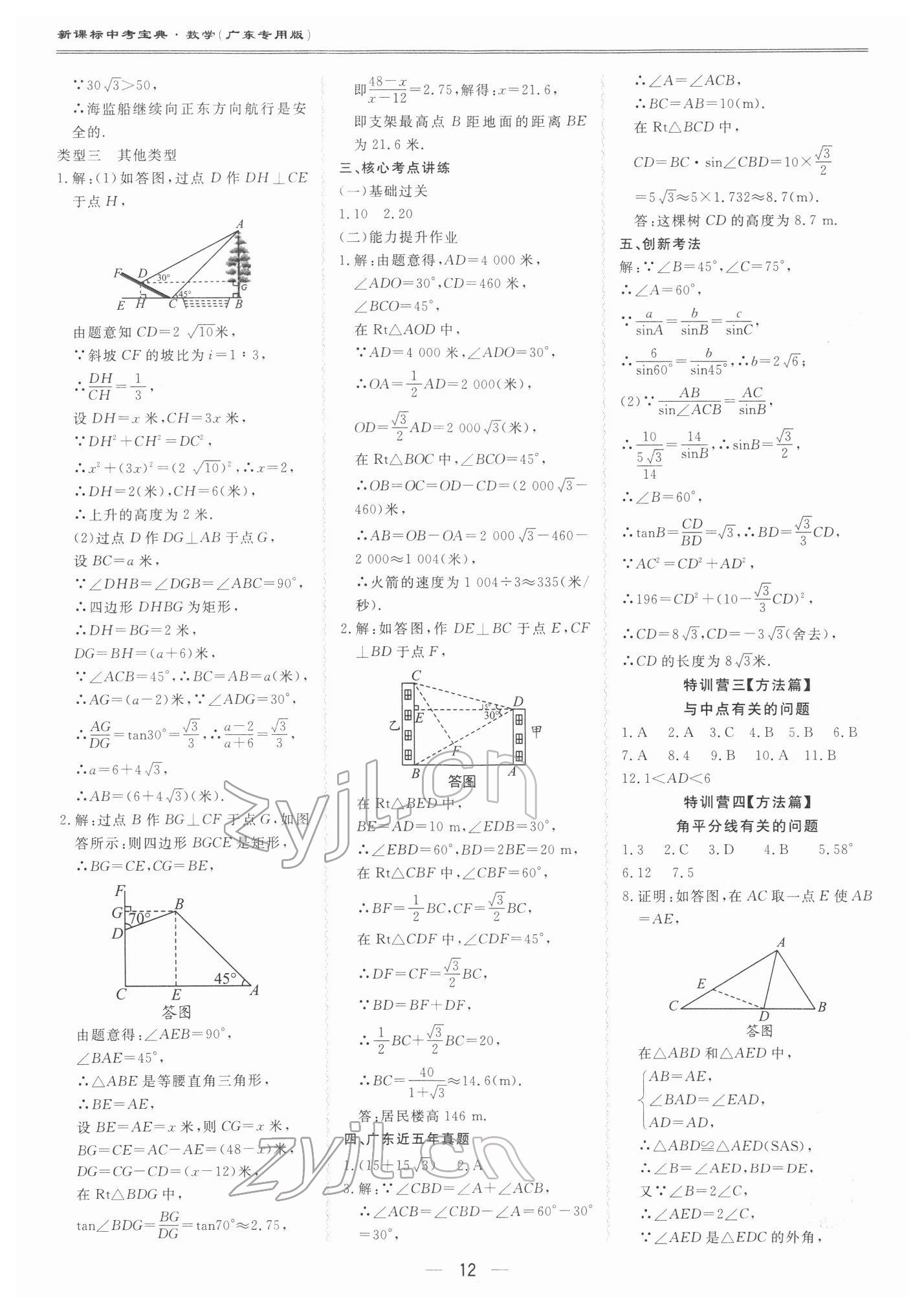 2022年新課標(biāo)中考寶典數(shù)學(xué)廣東專版 第12頁