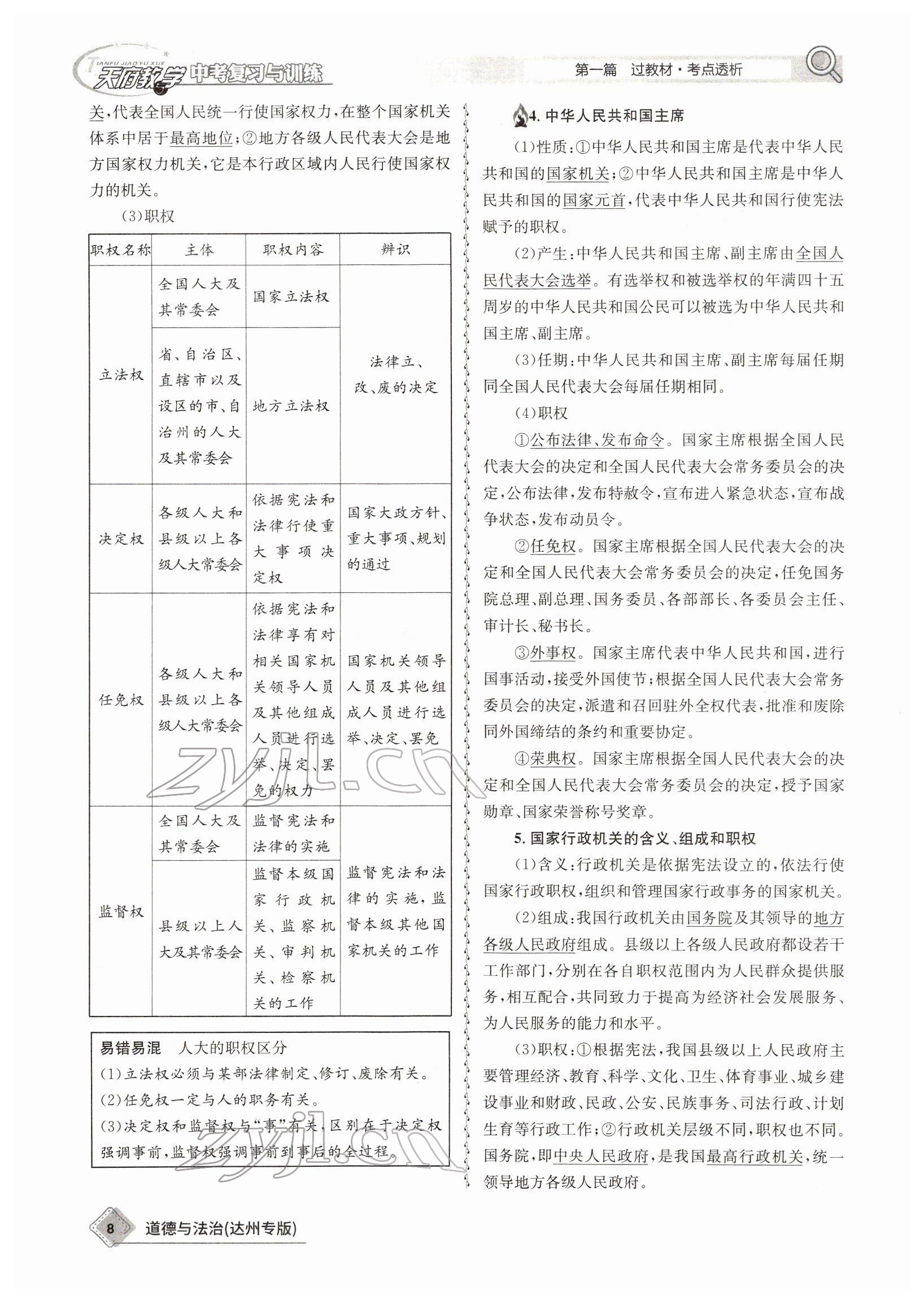 2022年天府教與學(xué)中考復(fù)習(xí)與訓(xùn)練道德與法治達(dá)州專版 參考答案第5頁