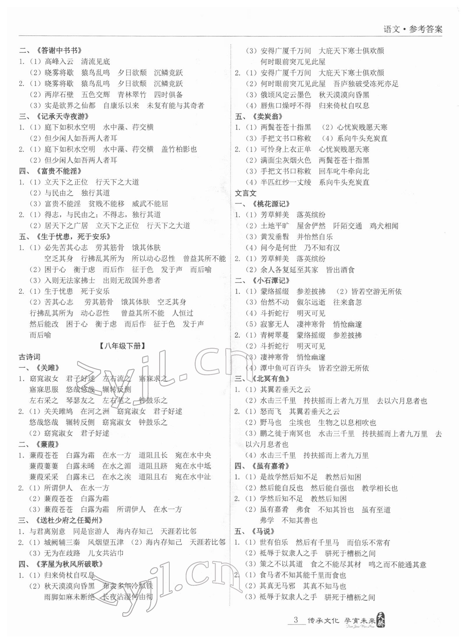 2022年新課標(biāo)中考寶典語文廣東專版 第3頁