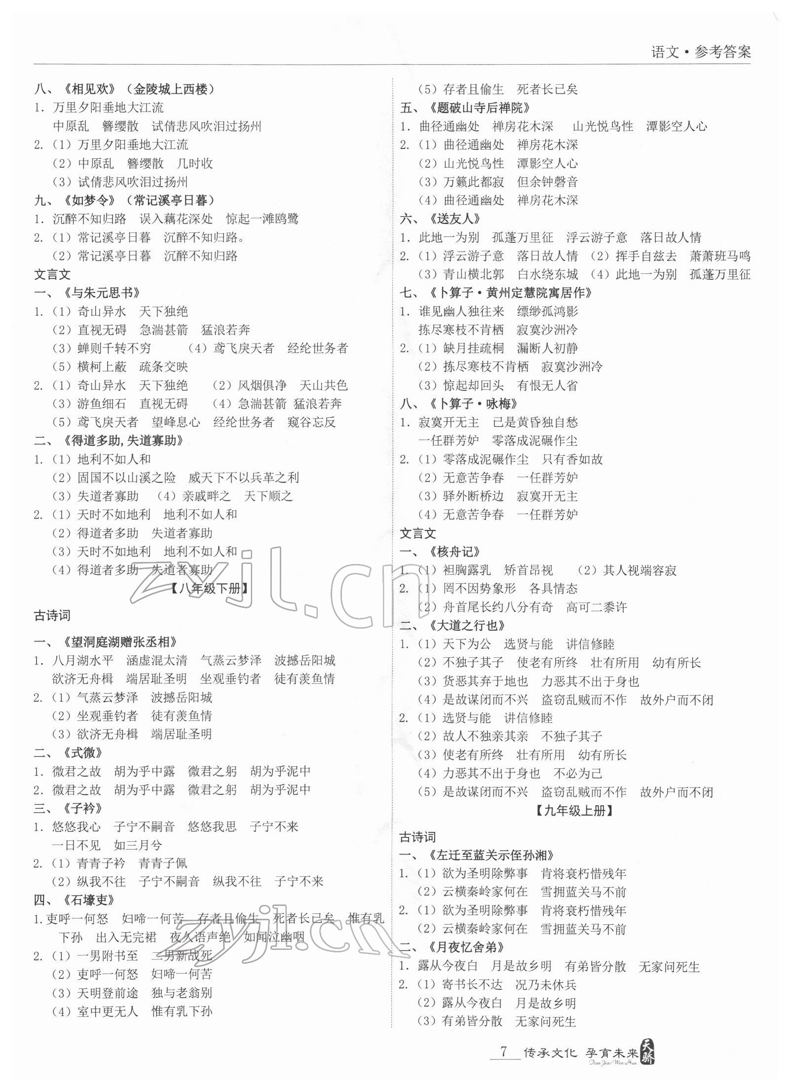 2022年新课标中考宝典语文广东专版 第7页