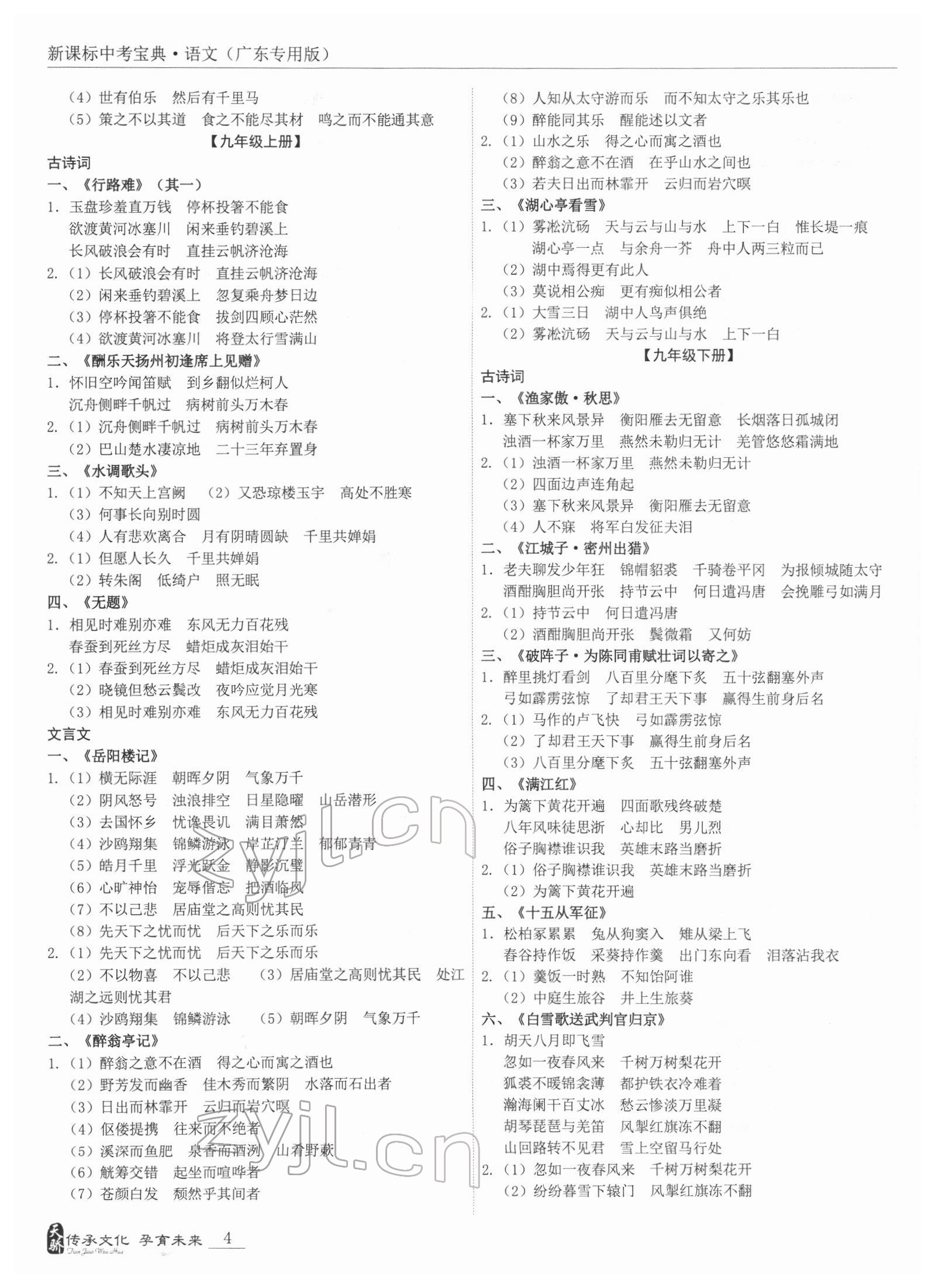 2022年新课标中考宝典语文广东专版 第4页