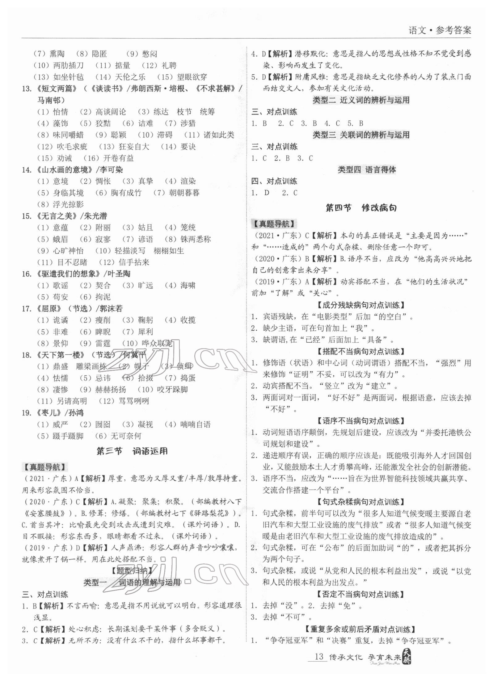 2022年新课标中考宝典语文广东专版 第13页