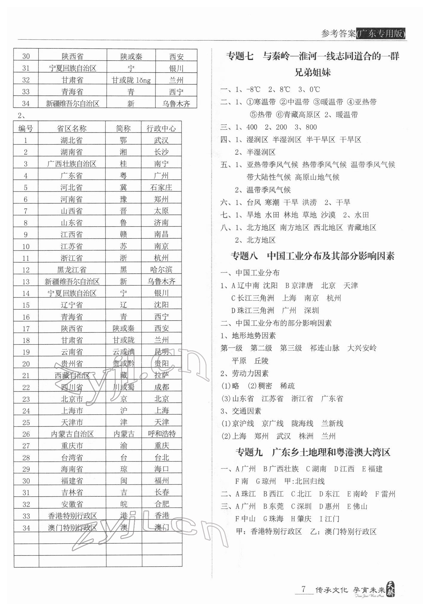 2022年新課標(biāo)中考寶典地理廣東專版 第7頁