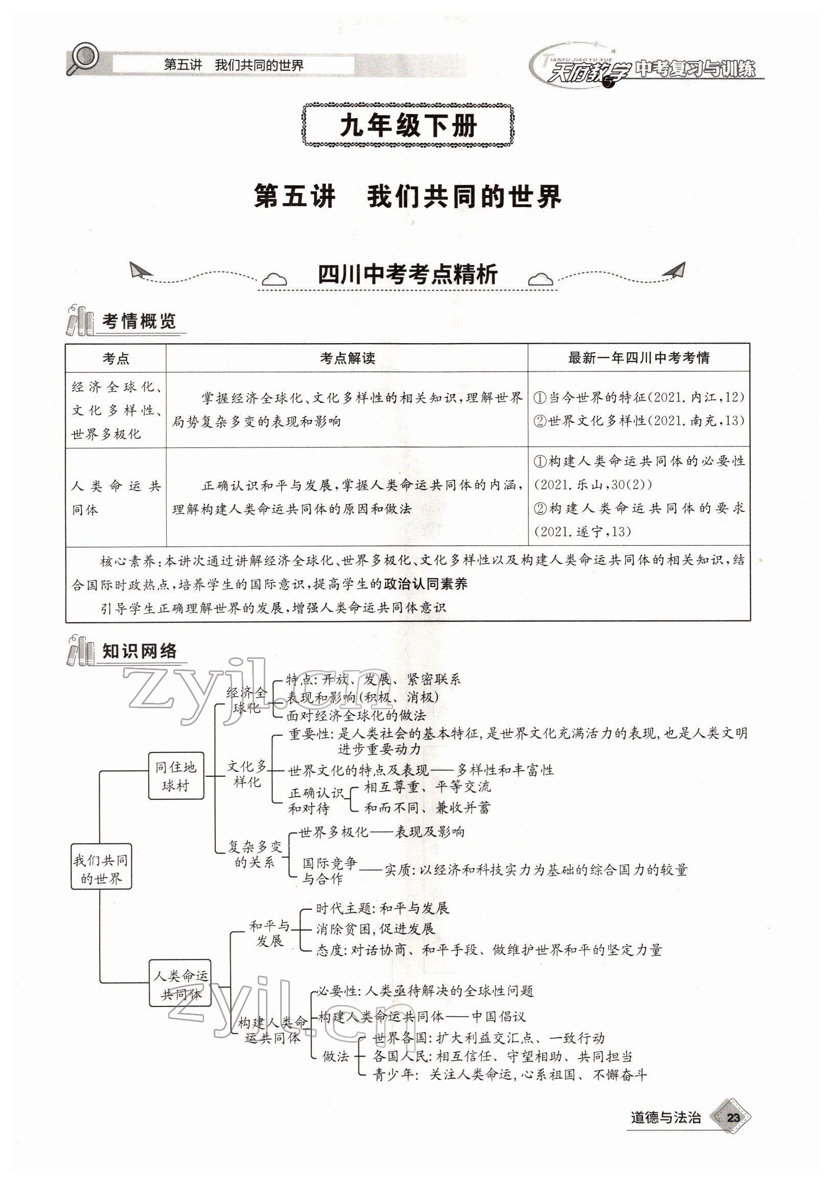 2022年天府教與學(xué)中考復(fù)習(xí)與訓(xùn)練道德與法治四川專版 參考答案第39頁