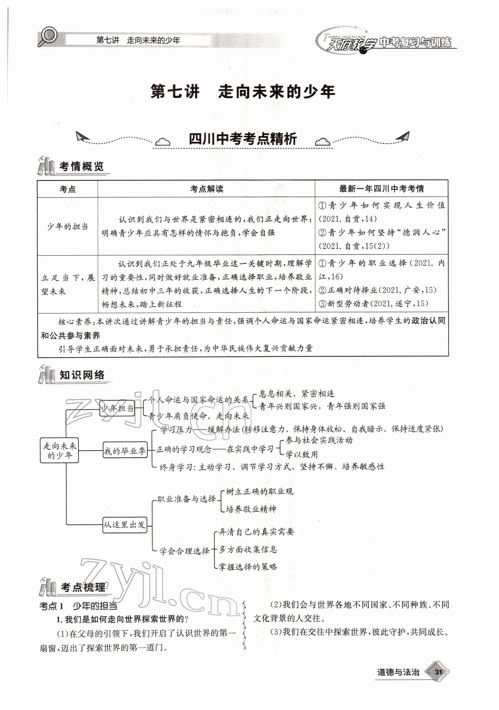 2022年天府教與學(xué)中考復(fù)習(xí)與訓(xùn)練道德與法治四川專版 參考答案第47頁(yè)