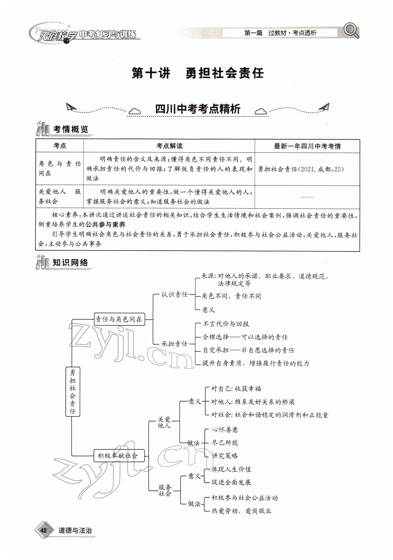 2022年天府教與學(xué)中考復(fù)習(xí)與訓(xùn)練道德與法治四川專版 參考答案第58頁