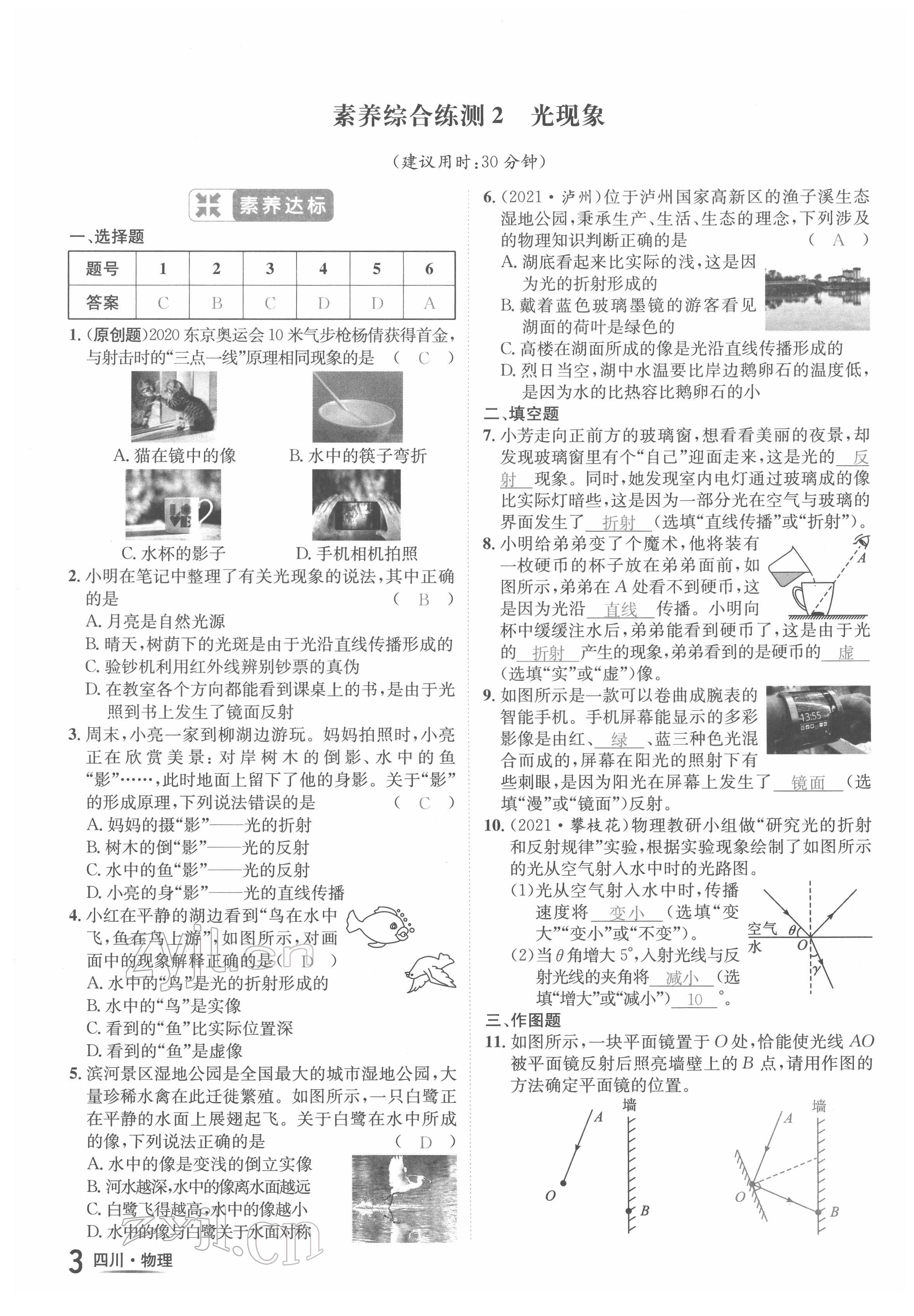 2022年中考2號物理四川專版 第3頁