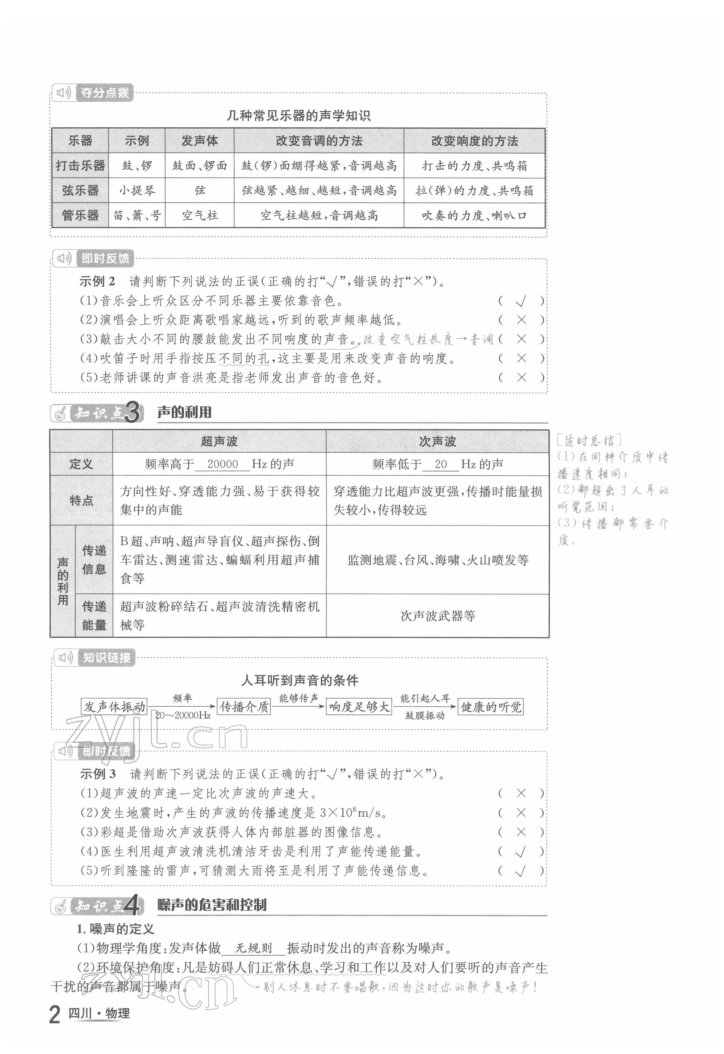 2022年中考2號物理四川專版 參考答案第2頁