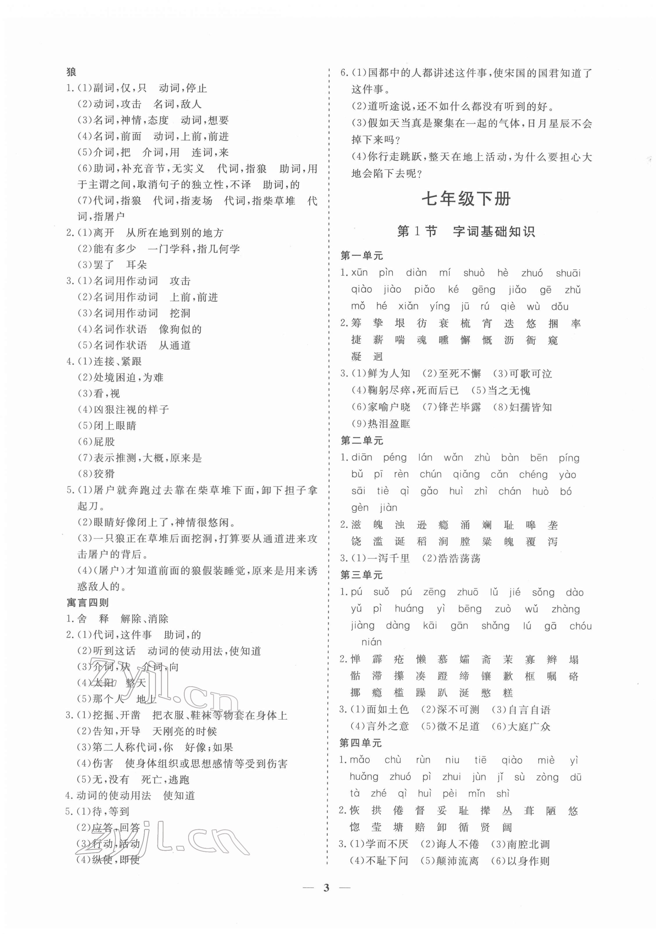 2022年致勝中考初中總復(fù)習(xí)指導(dǎo)用書語文 第3頁