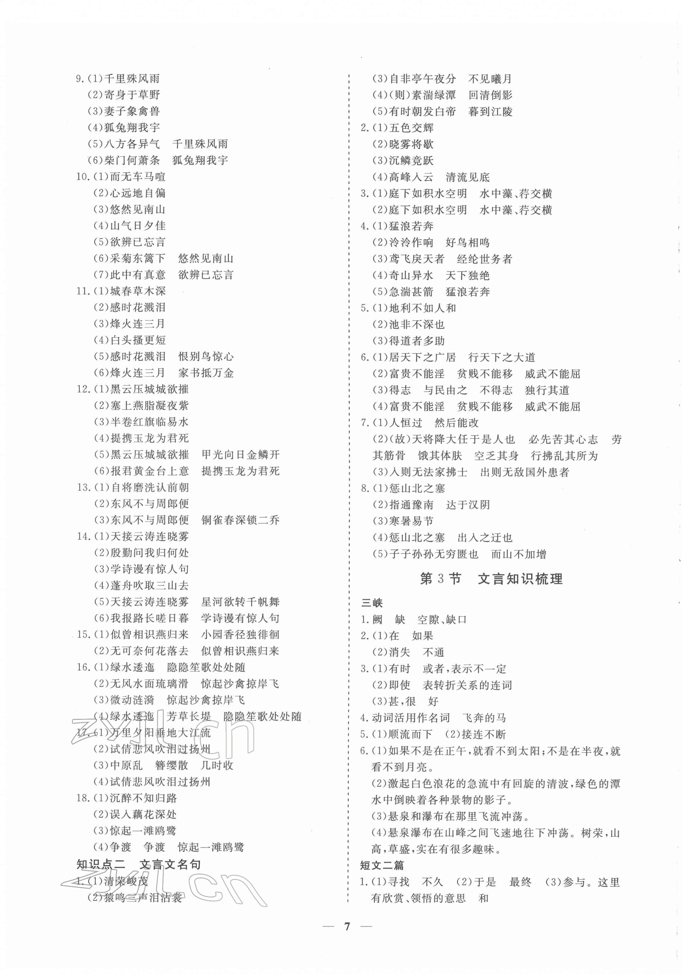 2022年致勝中考初中總復(fù)習(xí)指導(dǎo)用書語文 第7頁