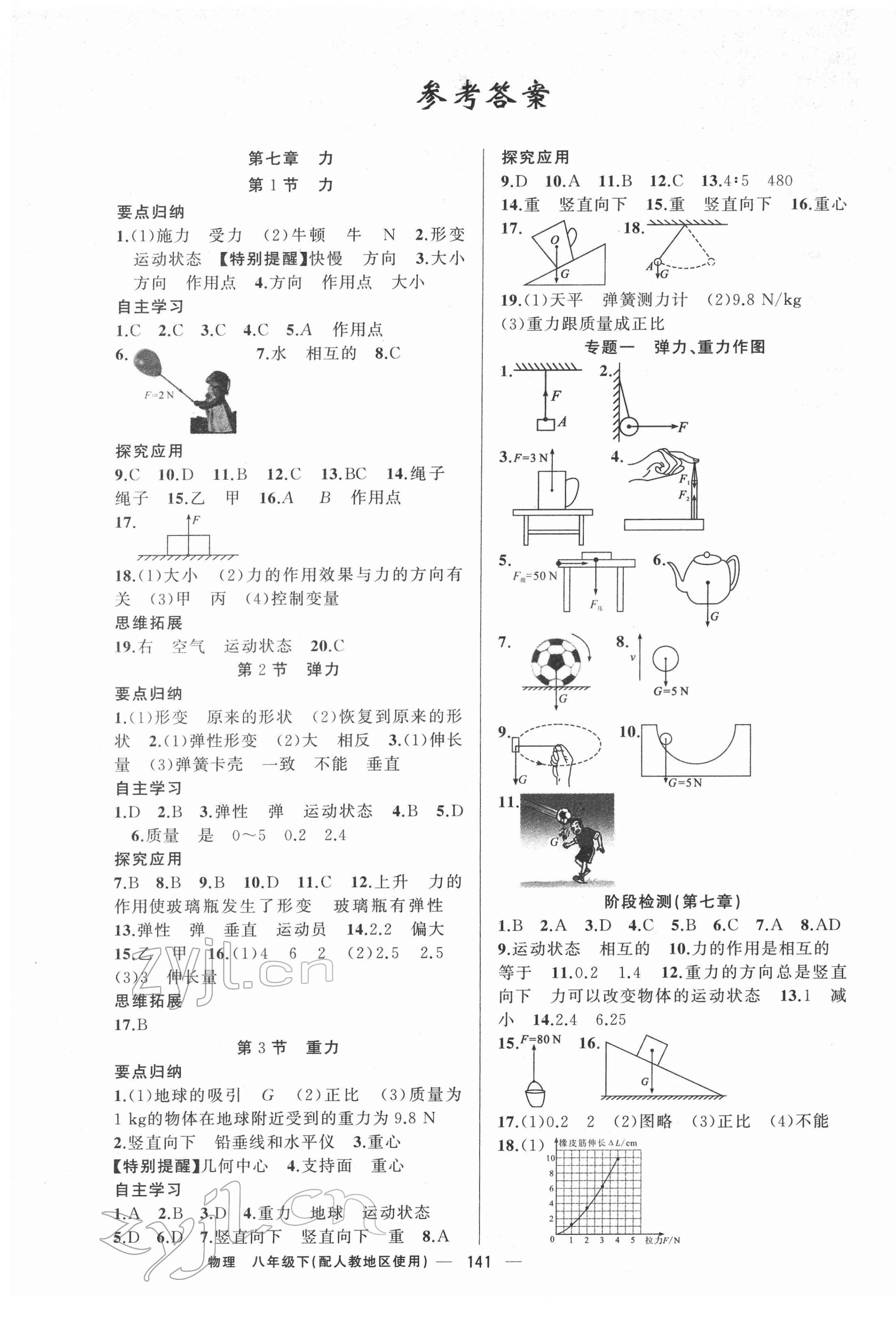 2022年原創(chuàng)新課堂八年級物理下冊人教版 第1頁