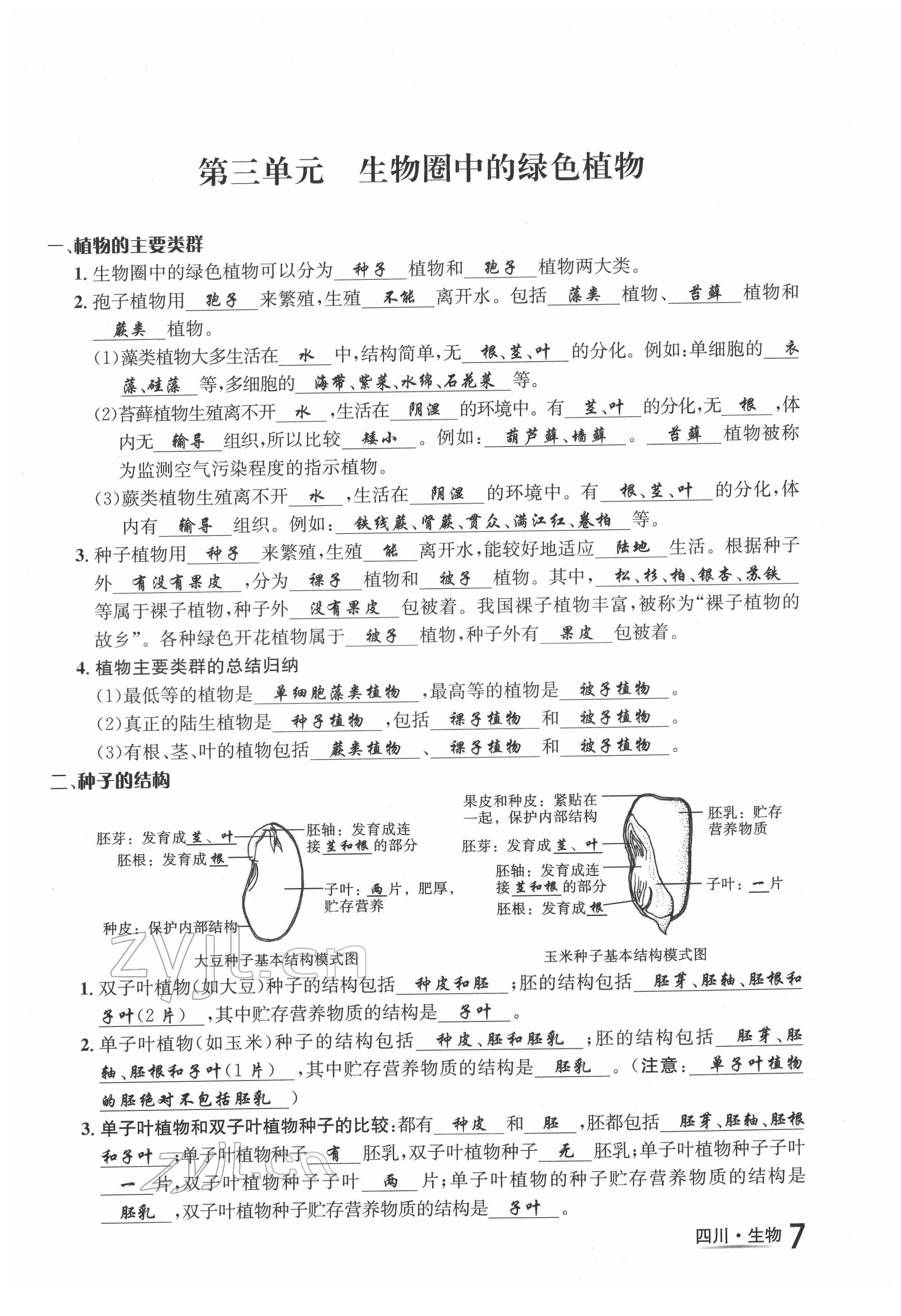 2022年中考2號生物四川專版 第7頁