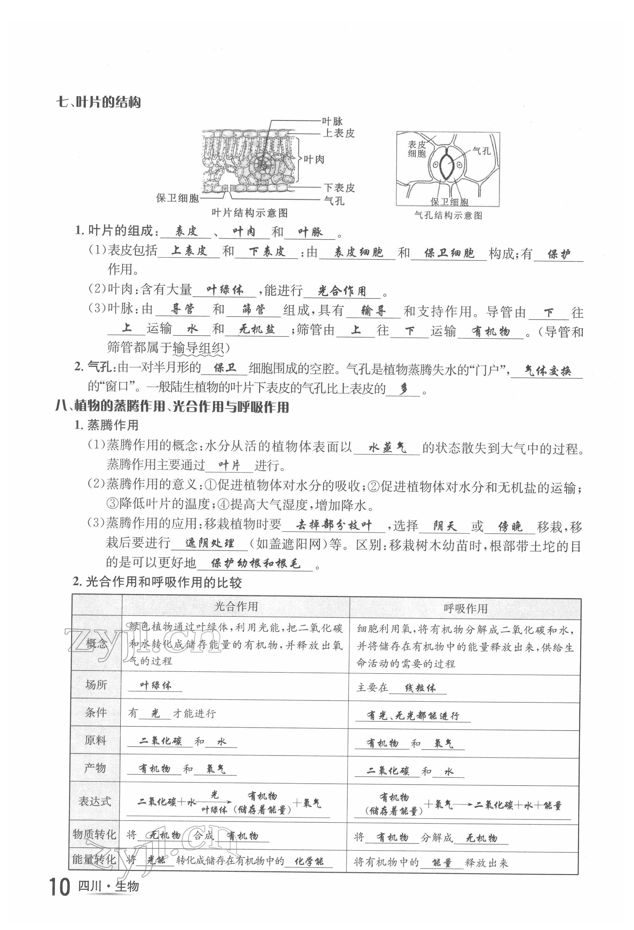 2022年中考2號(hào)生物四川專版 第10頁(yè)