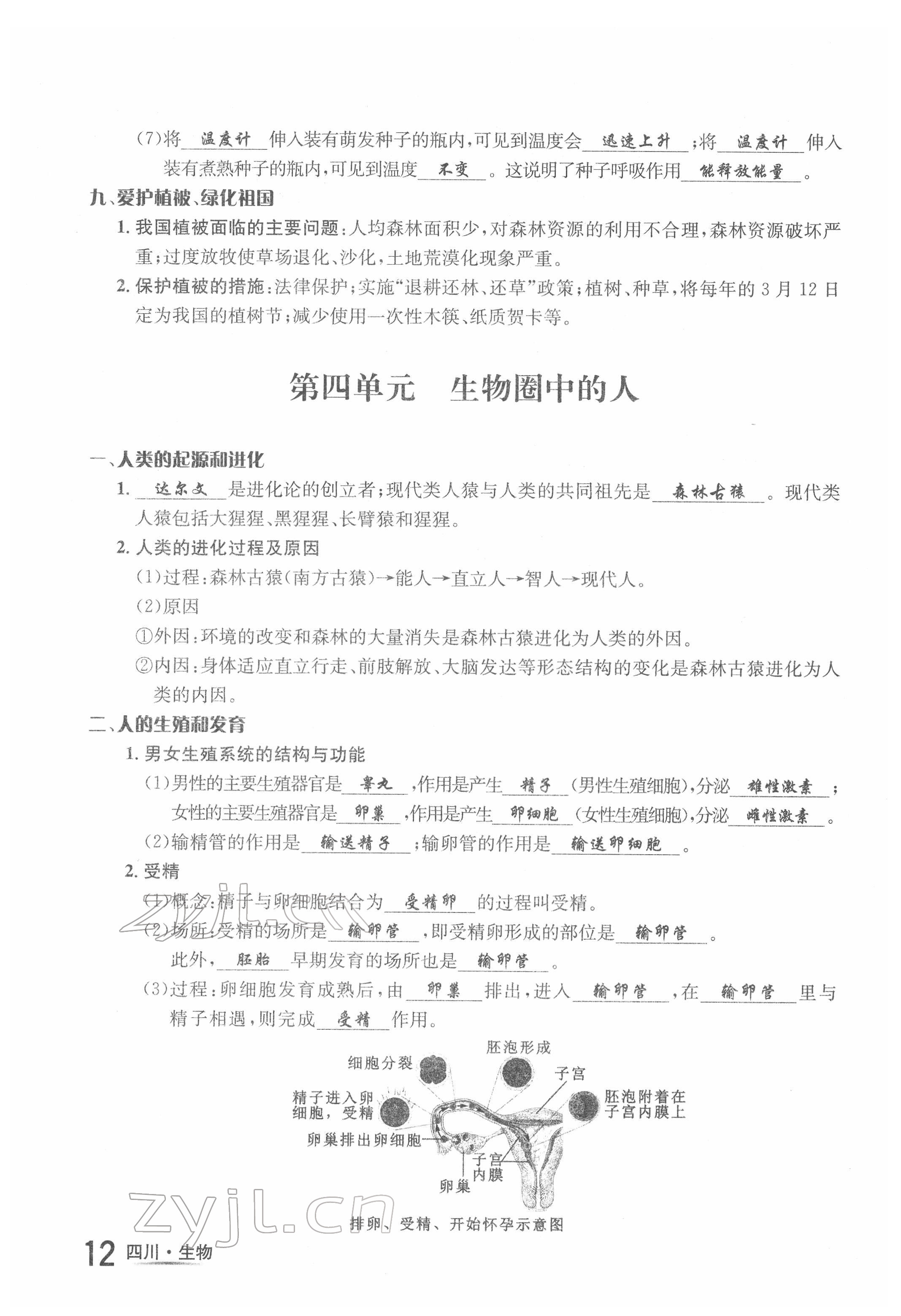 2022年中考2号生物四川专版 第12页