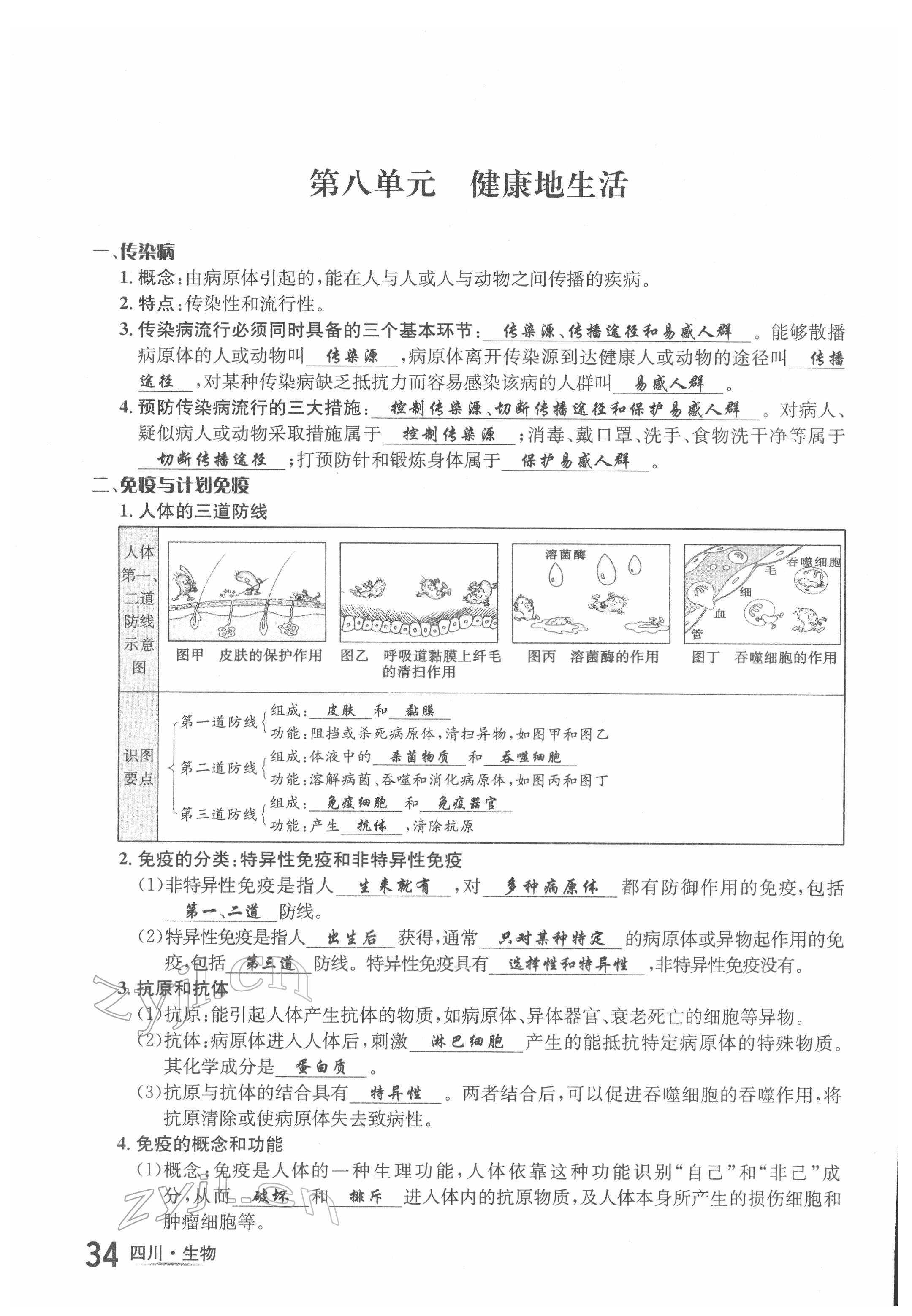 2022年中考2号生物四川专版 第34页