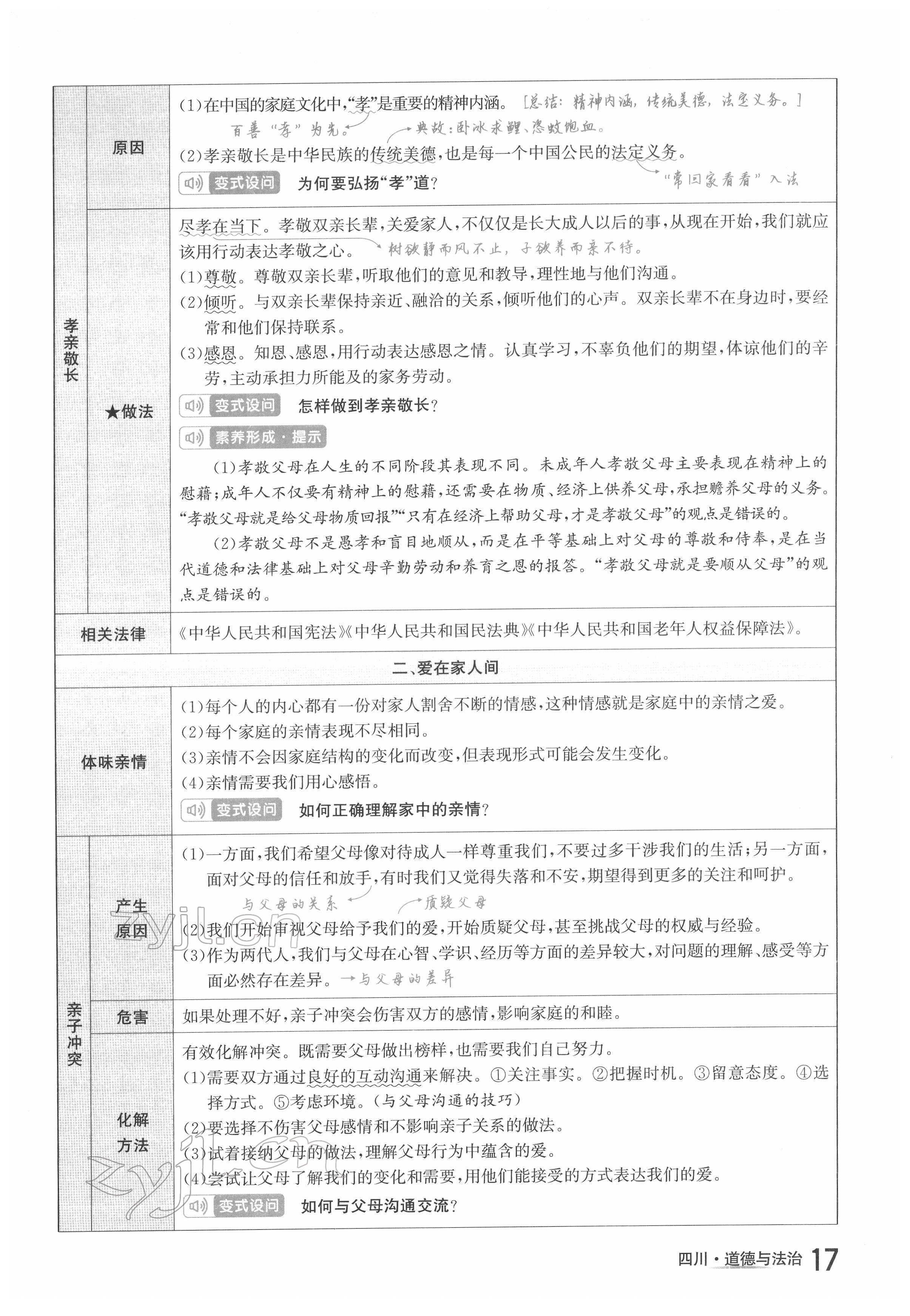 2022年中考2號道德與法治四川專版 參考答案第30頁