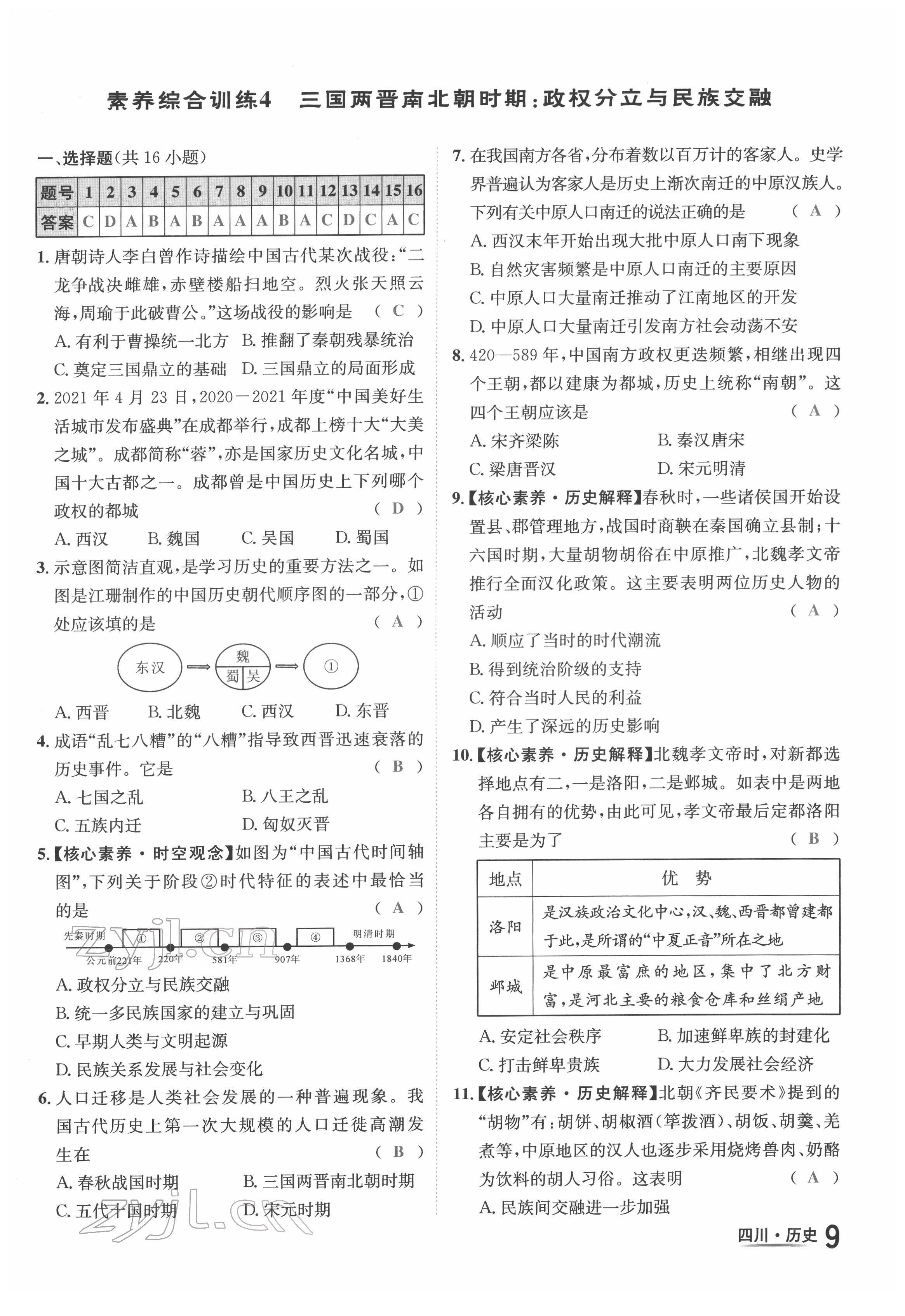 2022年中考2号历史四川专版 第9页