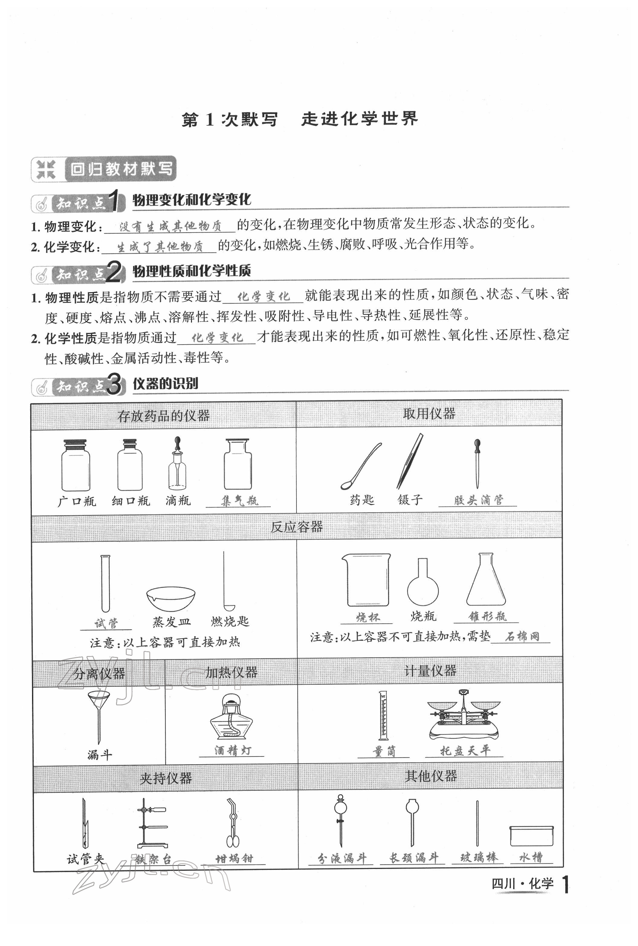 2022年中考2號化學四川專版 第1頁