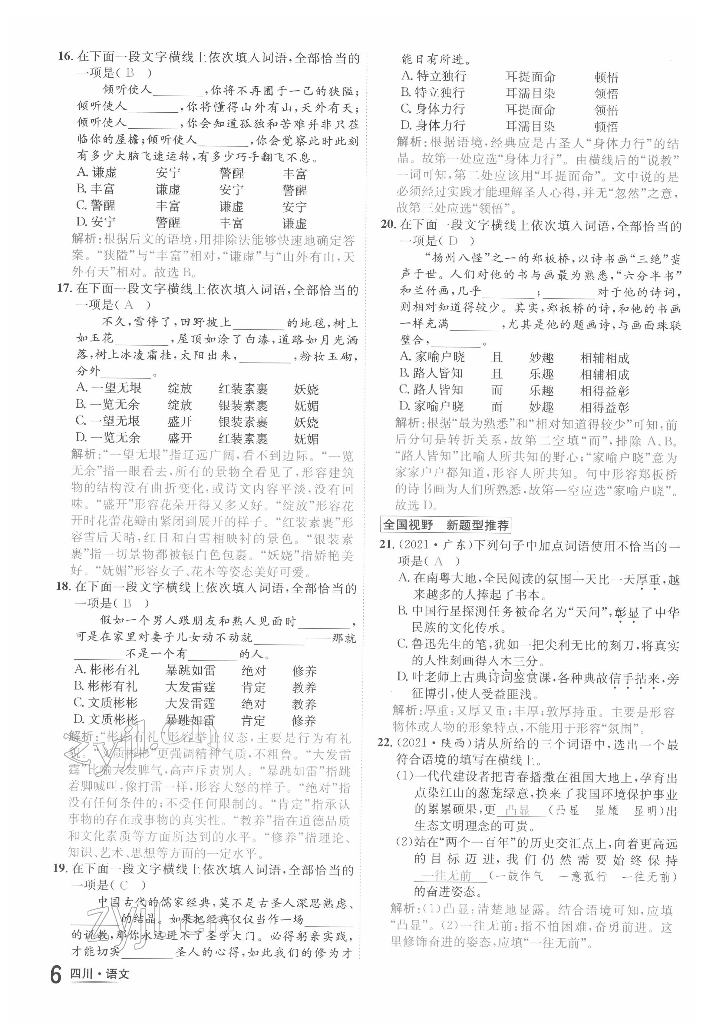 2022年中考2號(hào)語(yǔ)文四川專(zhuān)版 第6頁(yè)