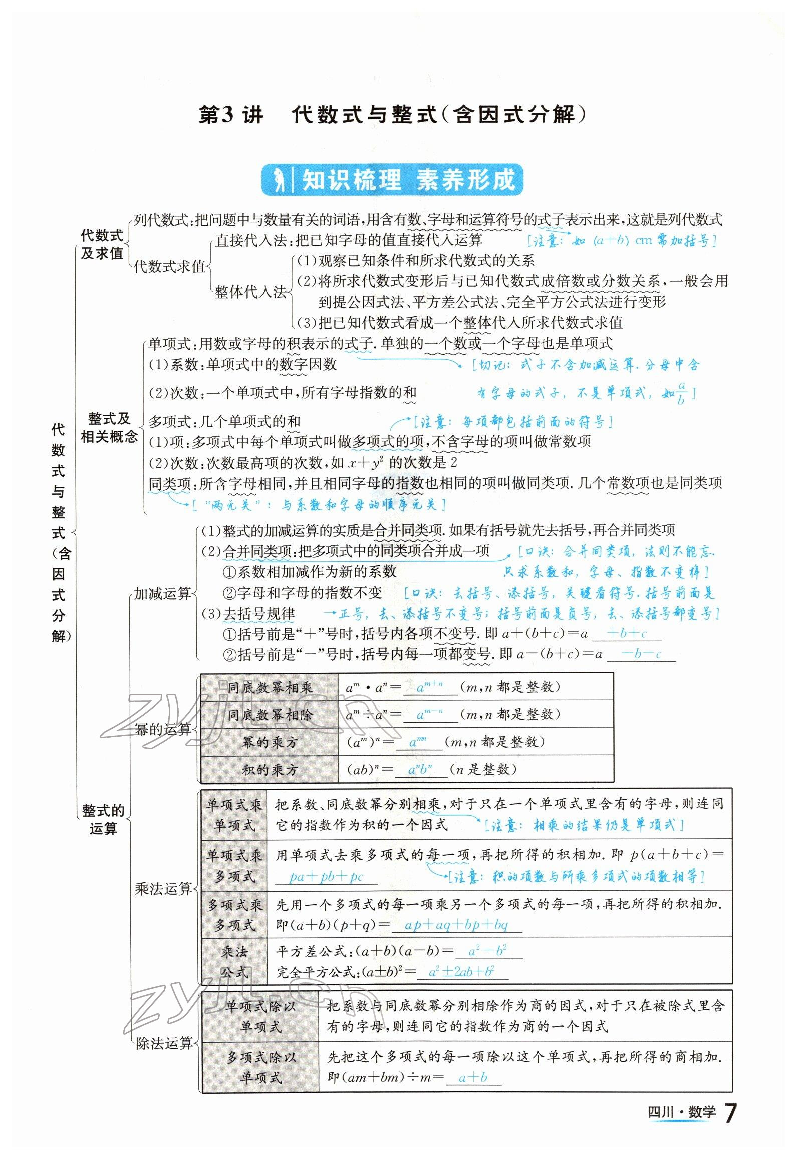 2022年中考2号数学四川专版 参考答案第7页