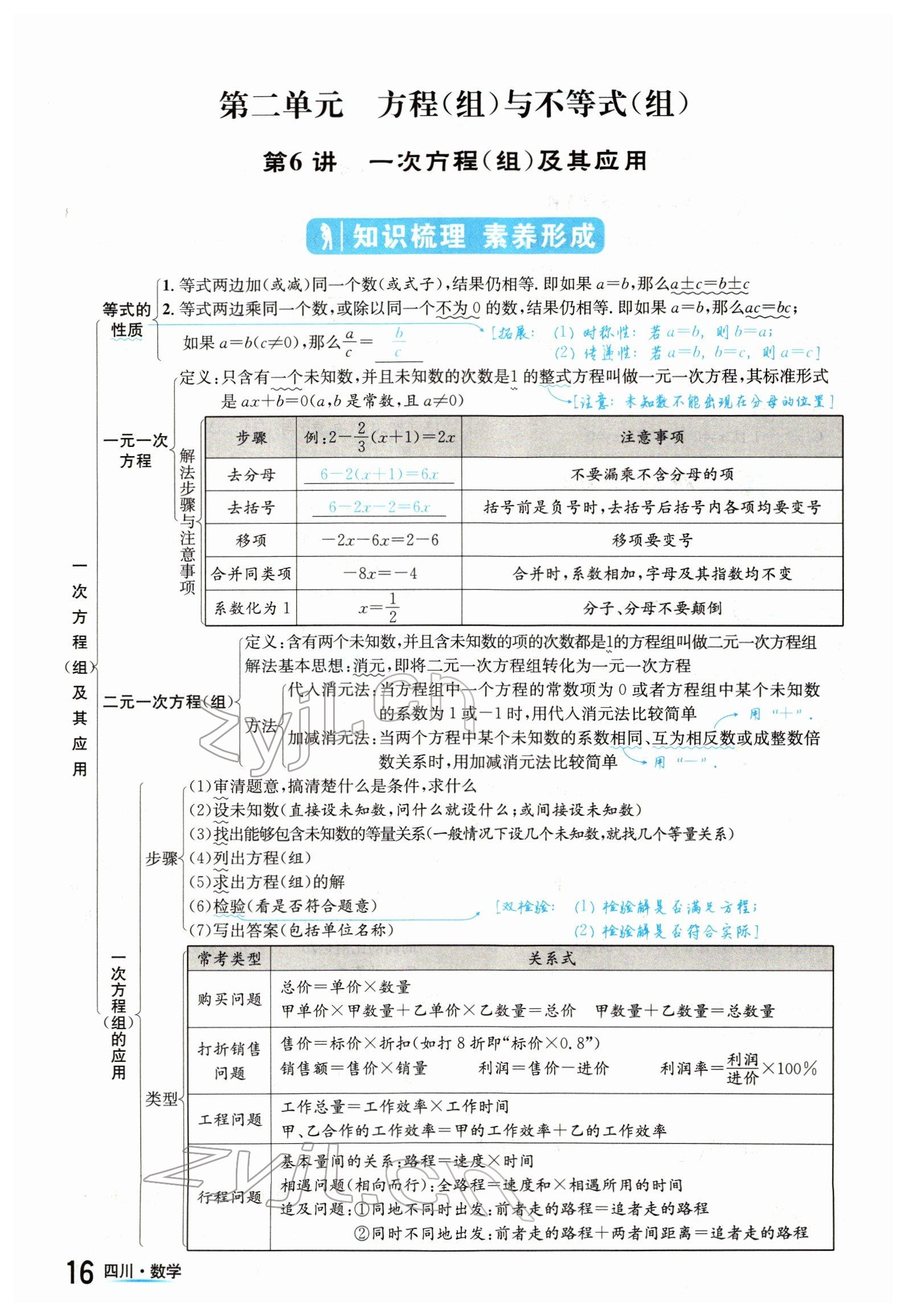 2022年中考2号数学四川专版 参考答案第16页