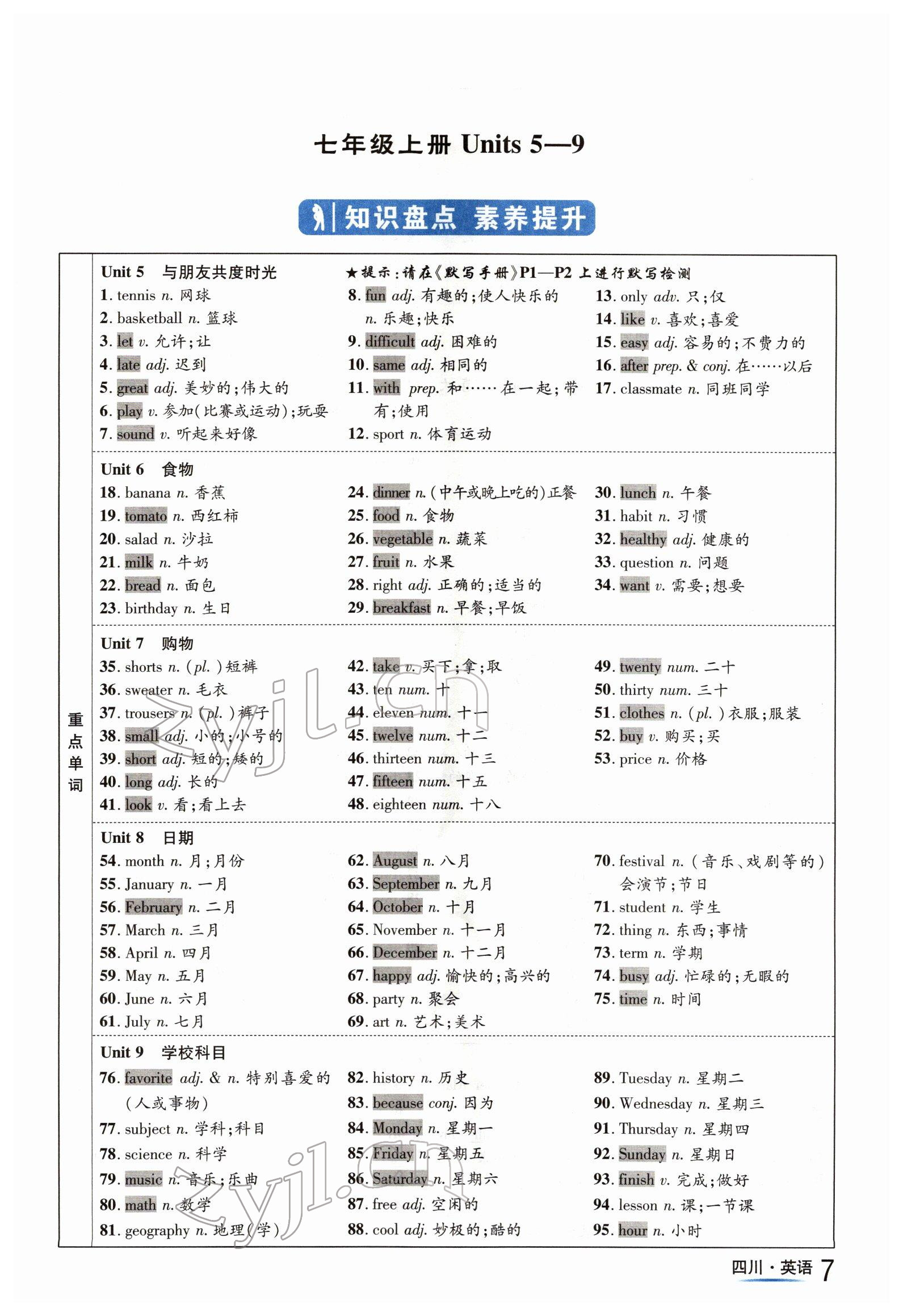 2022年中考2號(hào)英語(yǔ)四川專版 參考答案第7頁(yè)