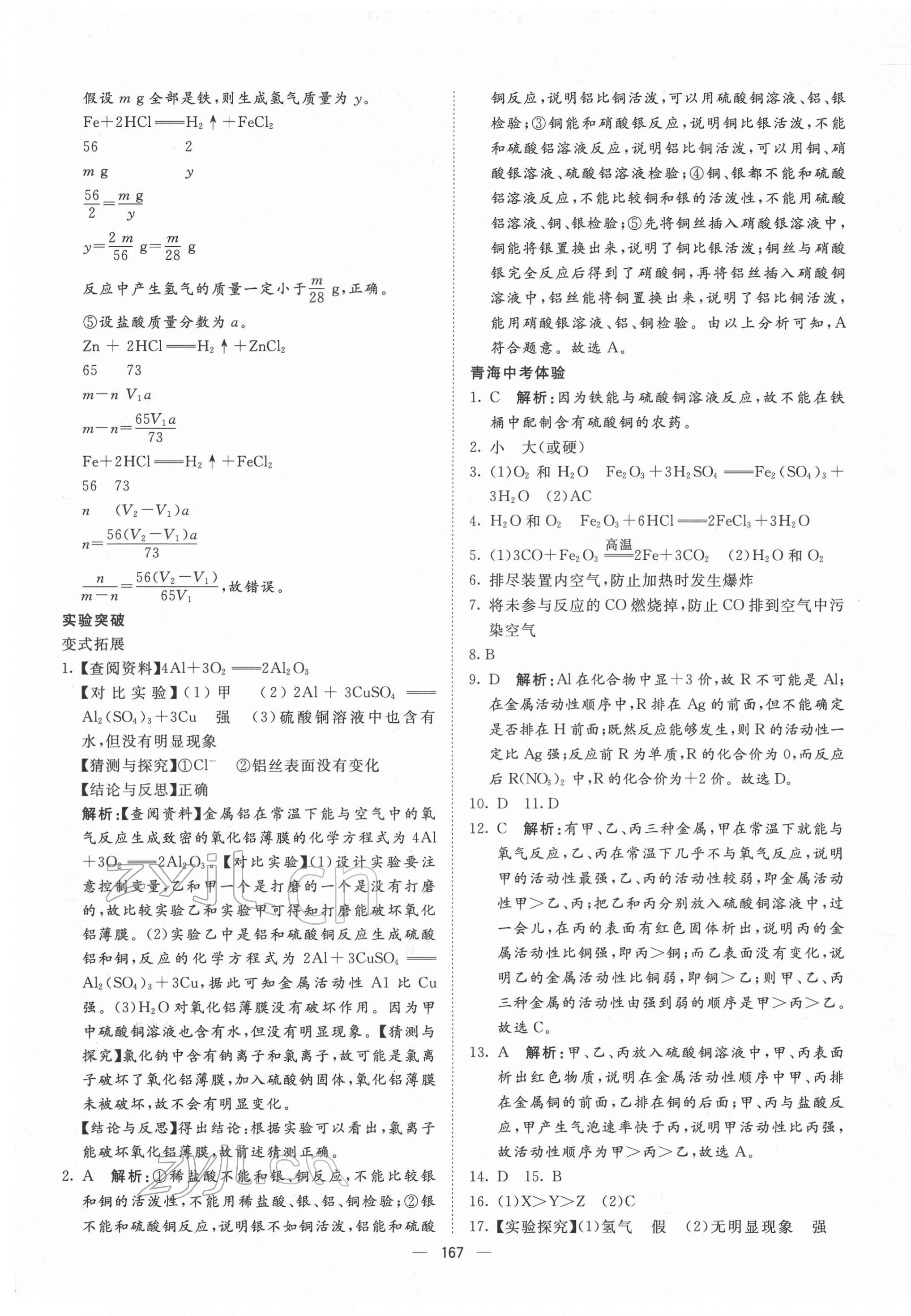 2022年激活中考命题研究化学青海专用 第13页