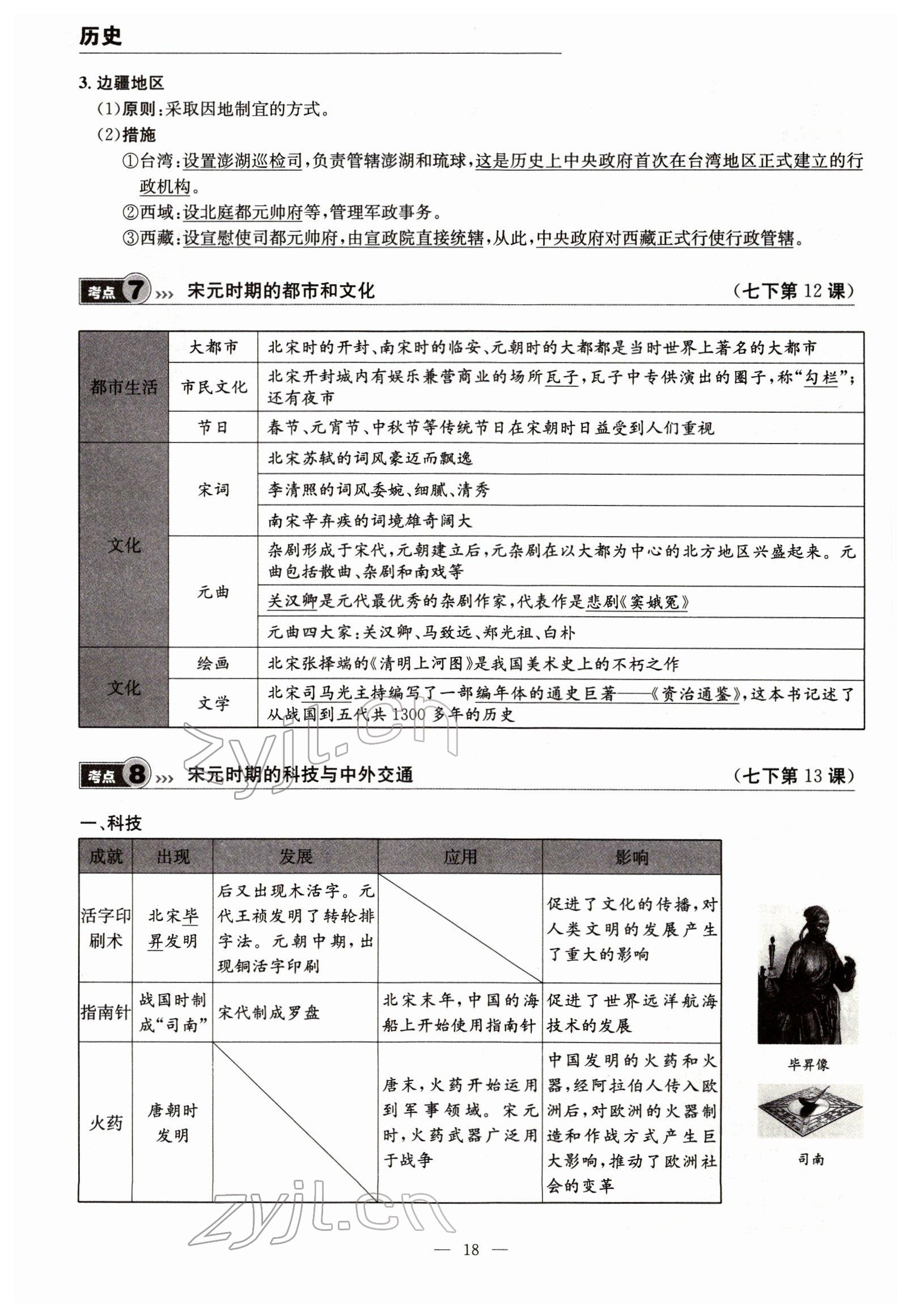 2022年试题突破中考全接触历史四川专版&nbsp;参考答案第18页