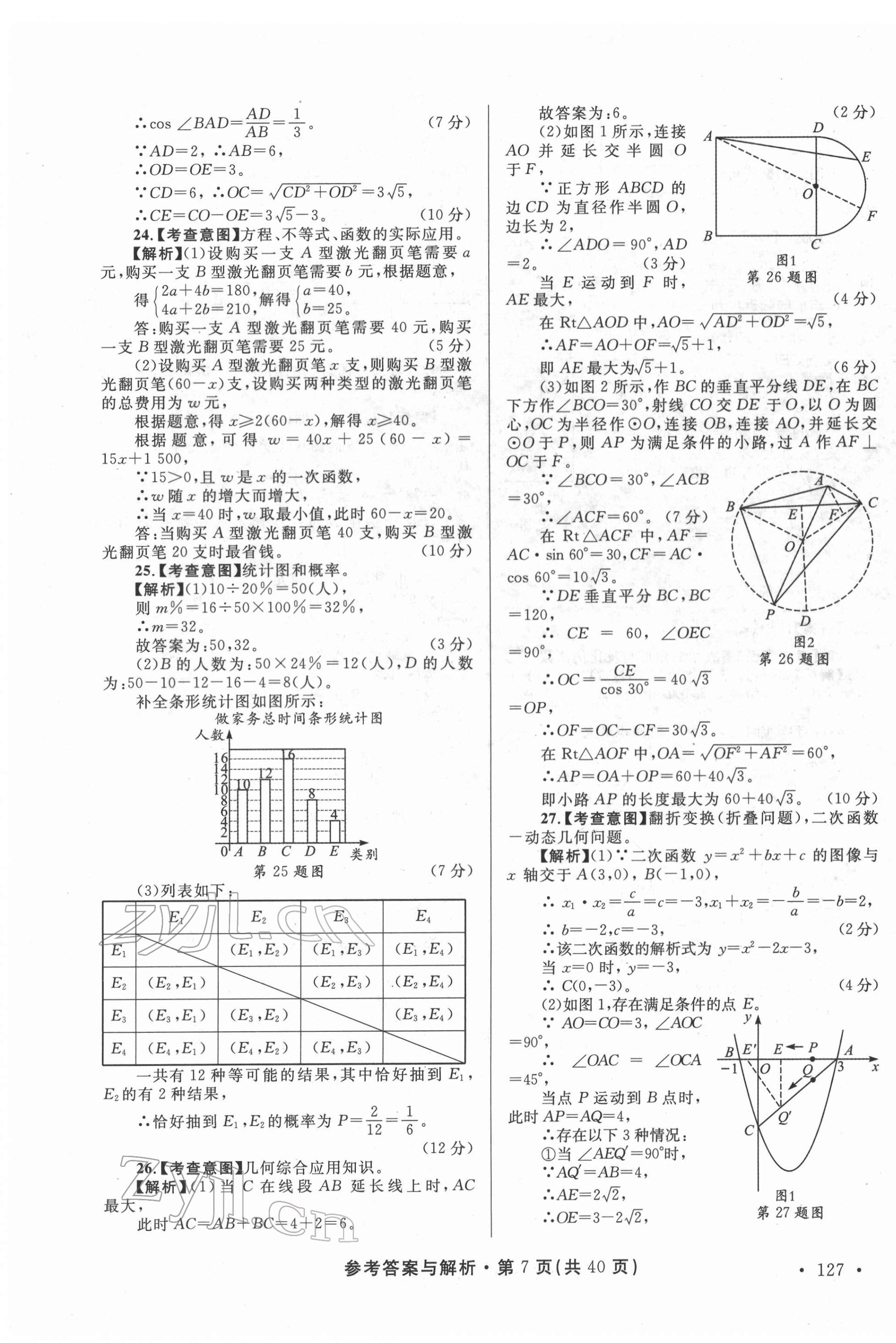 2022年青海省中考模拟试卷数学 第7页