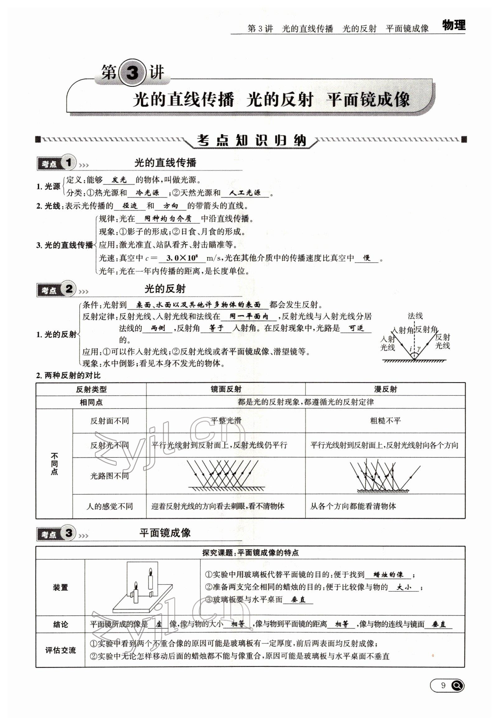 2022年试题突破中考全接触物理四川专版&nbsp;参考答案第26页