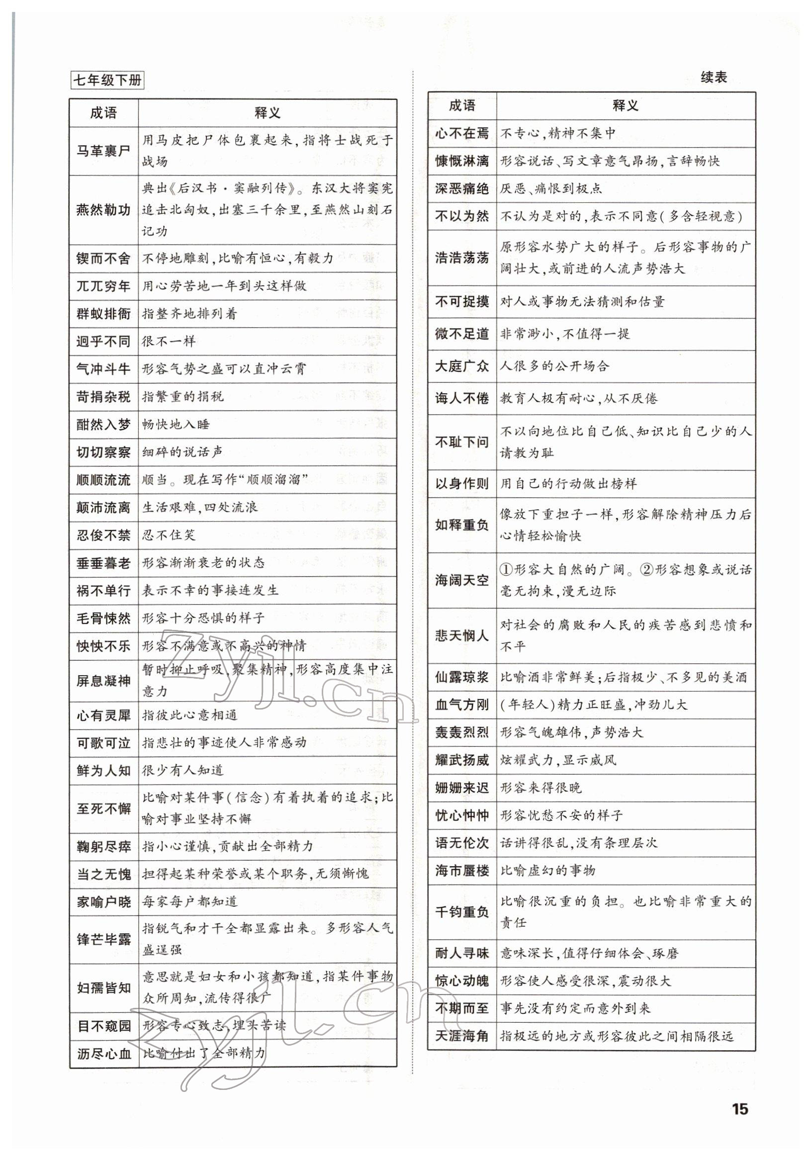 2022年聚焦中考語文四川專版 參考答案第15頁