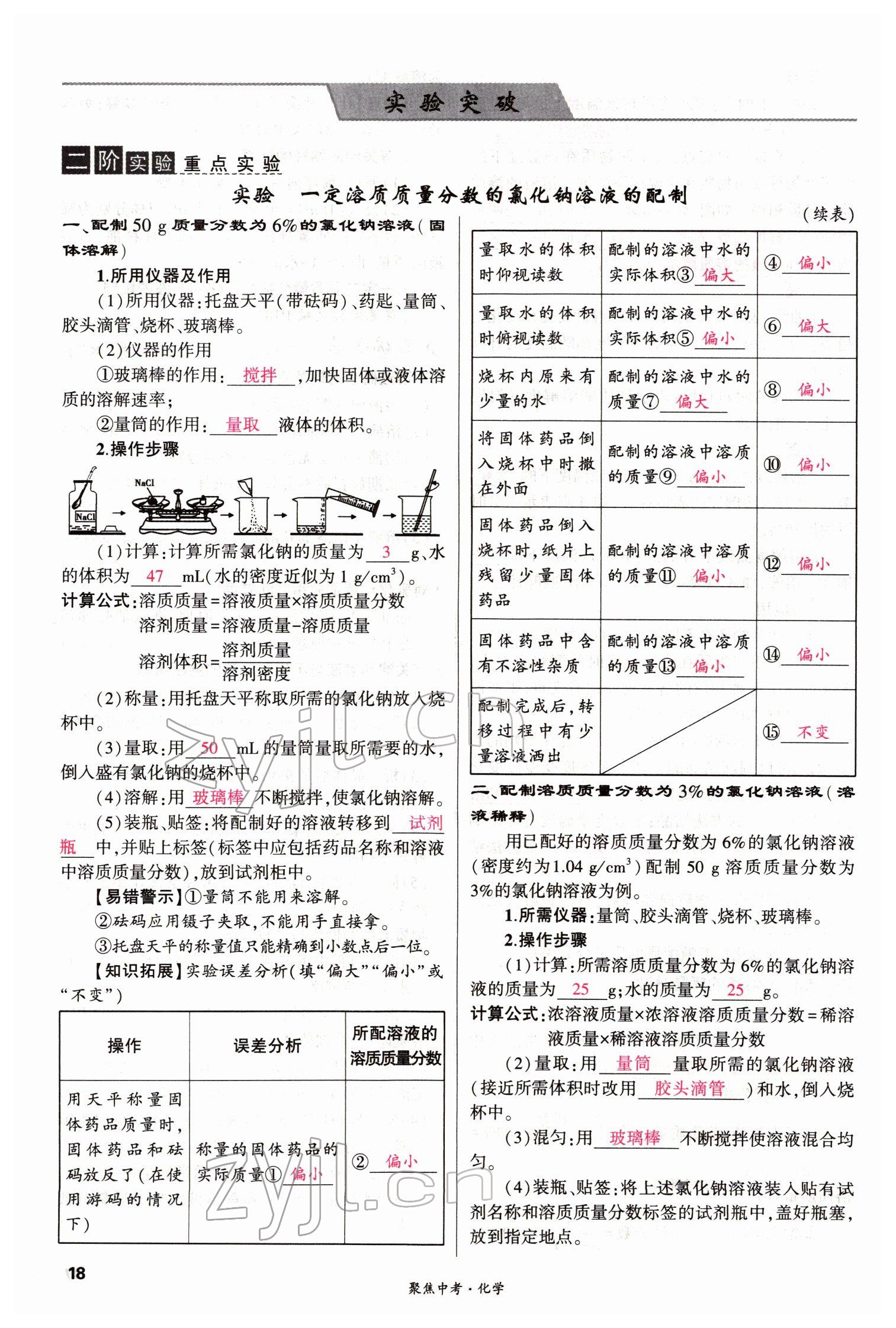 2022年聚焦中考化学四川专版 参考答案第18页