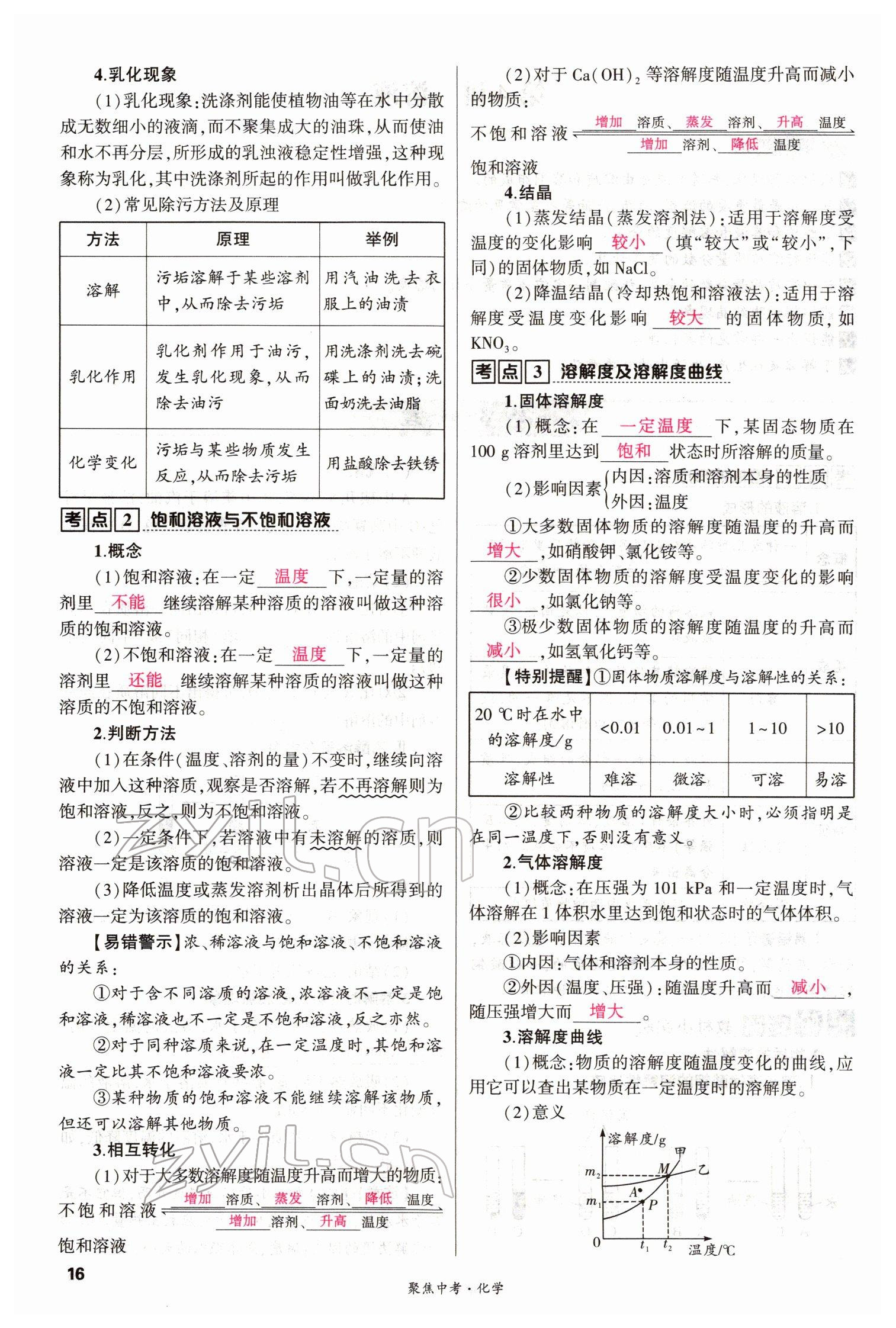 2022年聚焦中考化學四川專版 參考答案第16頁