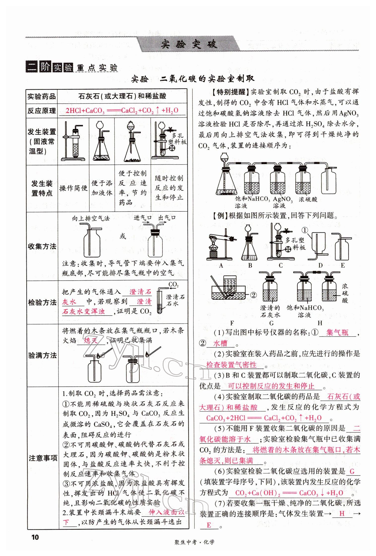 2022年聚焦中考化學(xué)四川專版 參考答案第10頁(yè)