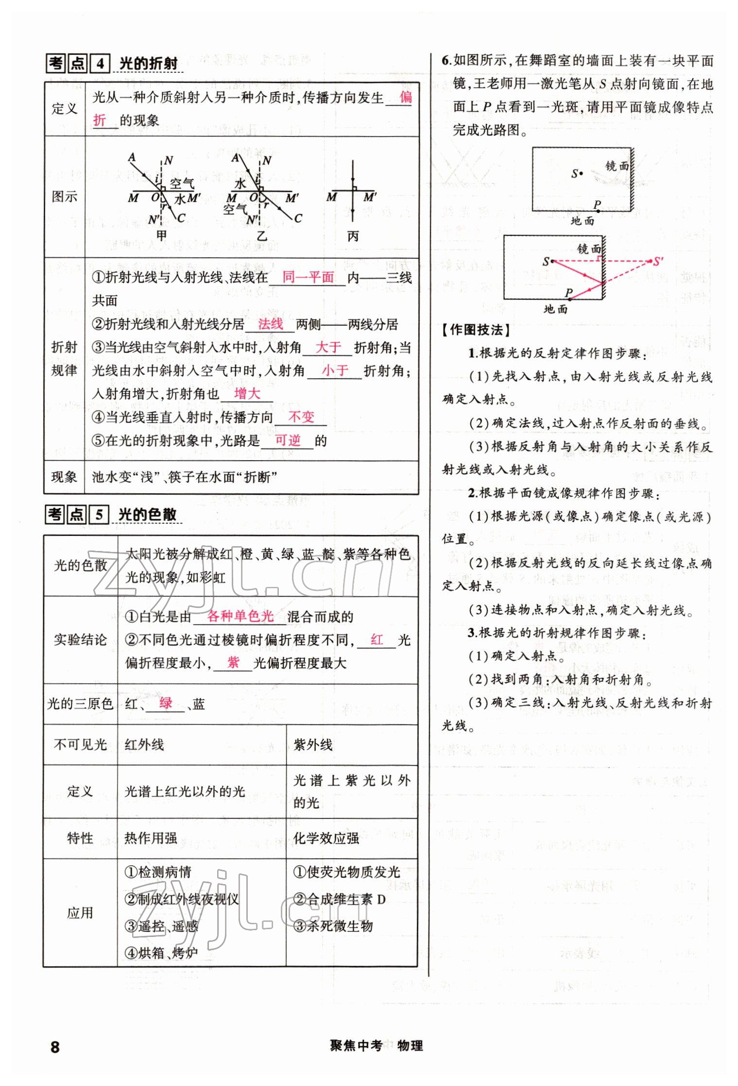 2022年聚焦中考物理四川专版 参考答案第13页