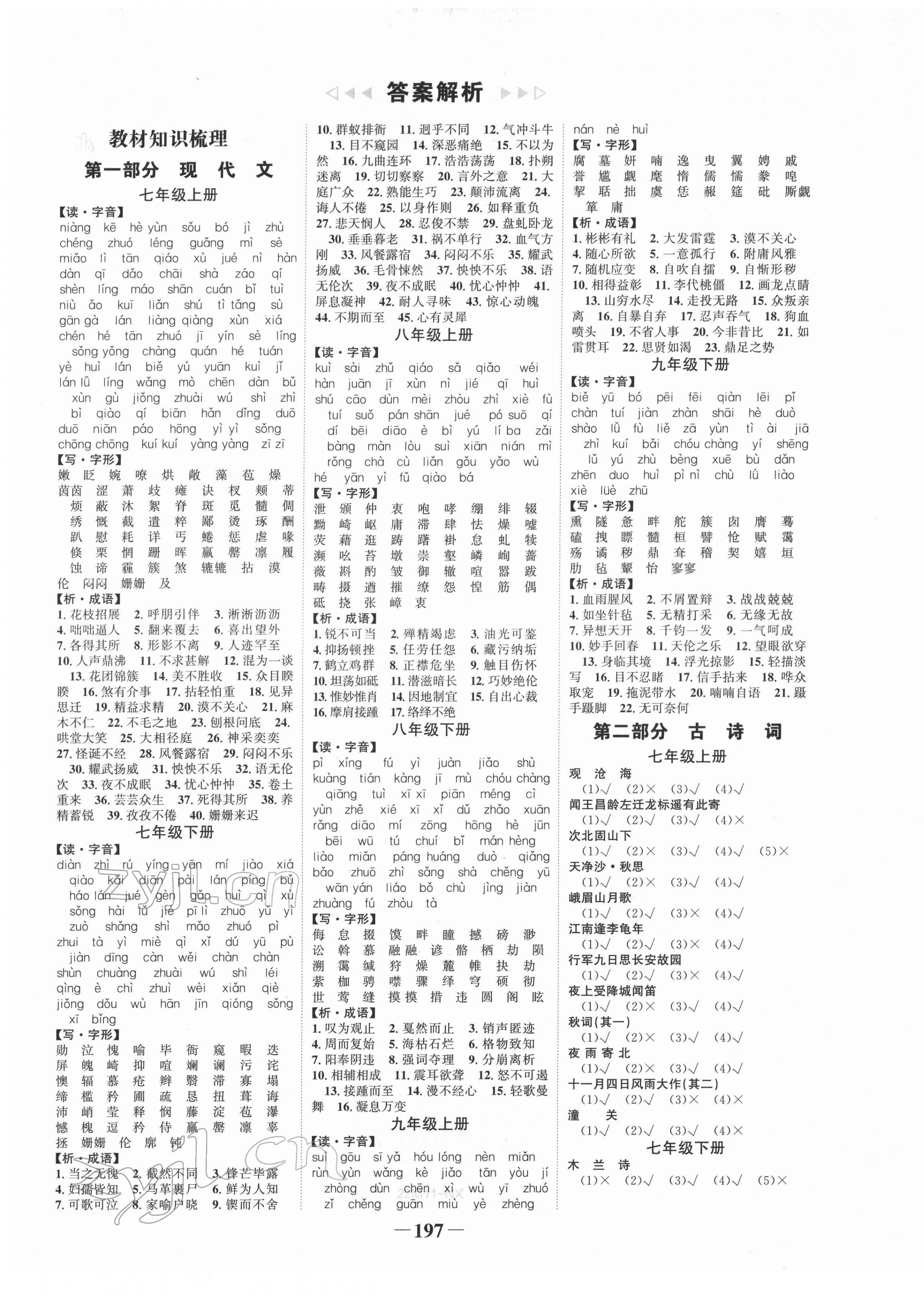 2022年世紀(jì)金榜初中全程復(fù)習(xí)方略語文寧夏專用 第1頁