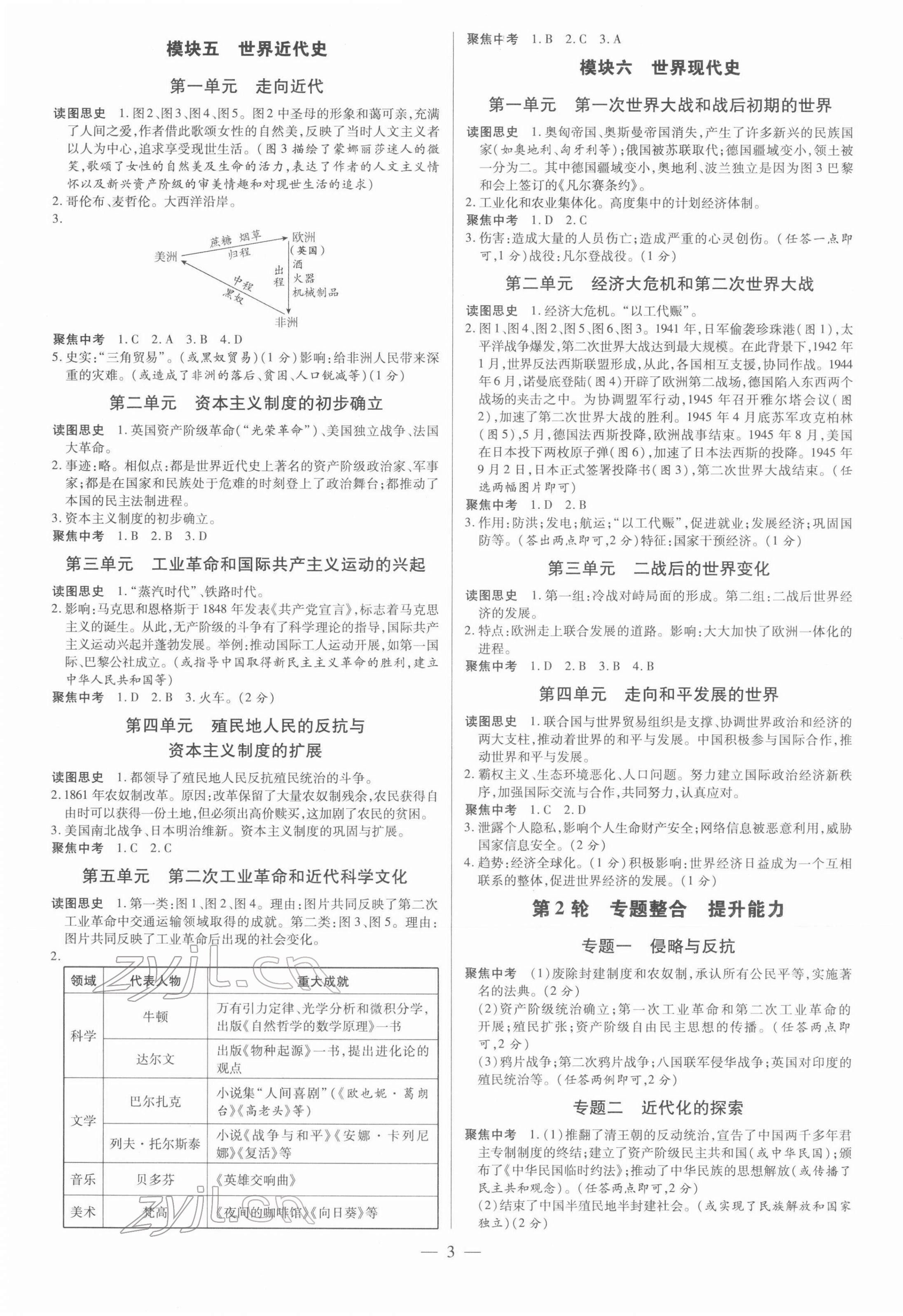 2022年領(lǐng)跑中考?xì)v史江西專版 第3頁