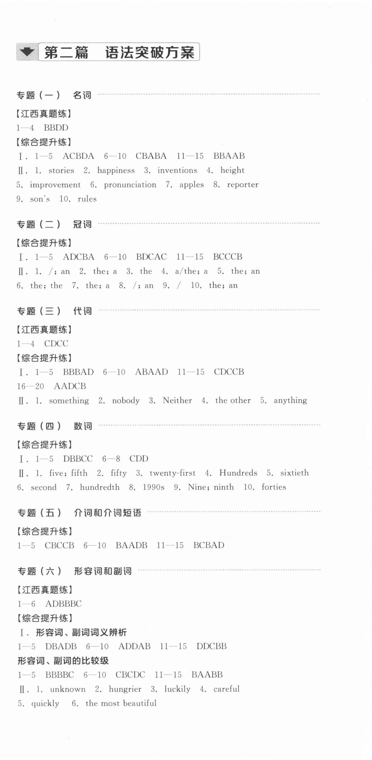 2022年全品中考復習方案英語江西專版 第12頁