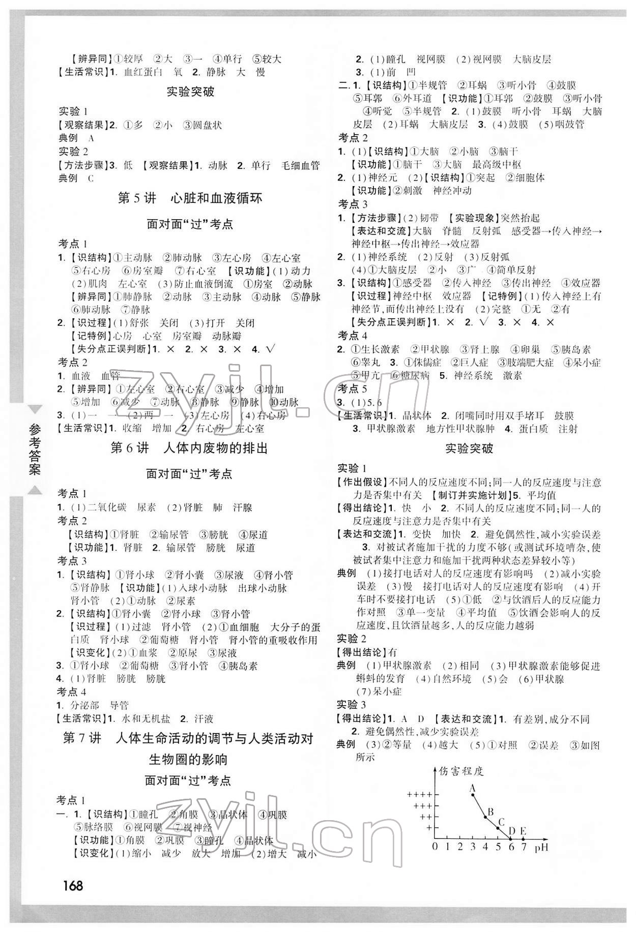 2022年中考面對(duì)面生物 參考答案第4頁(yè)