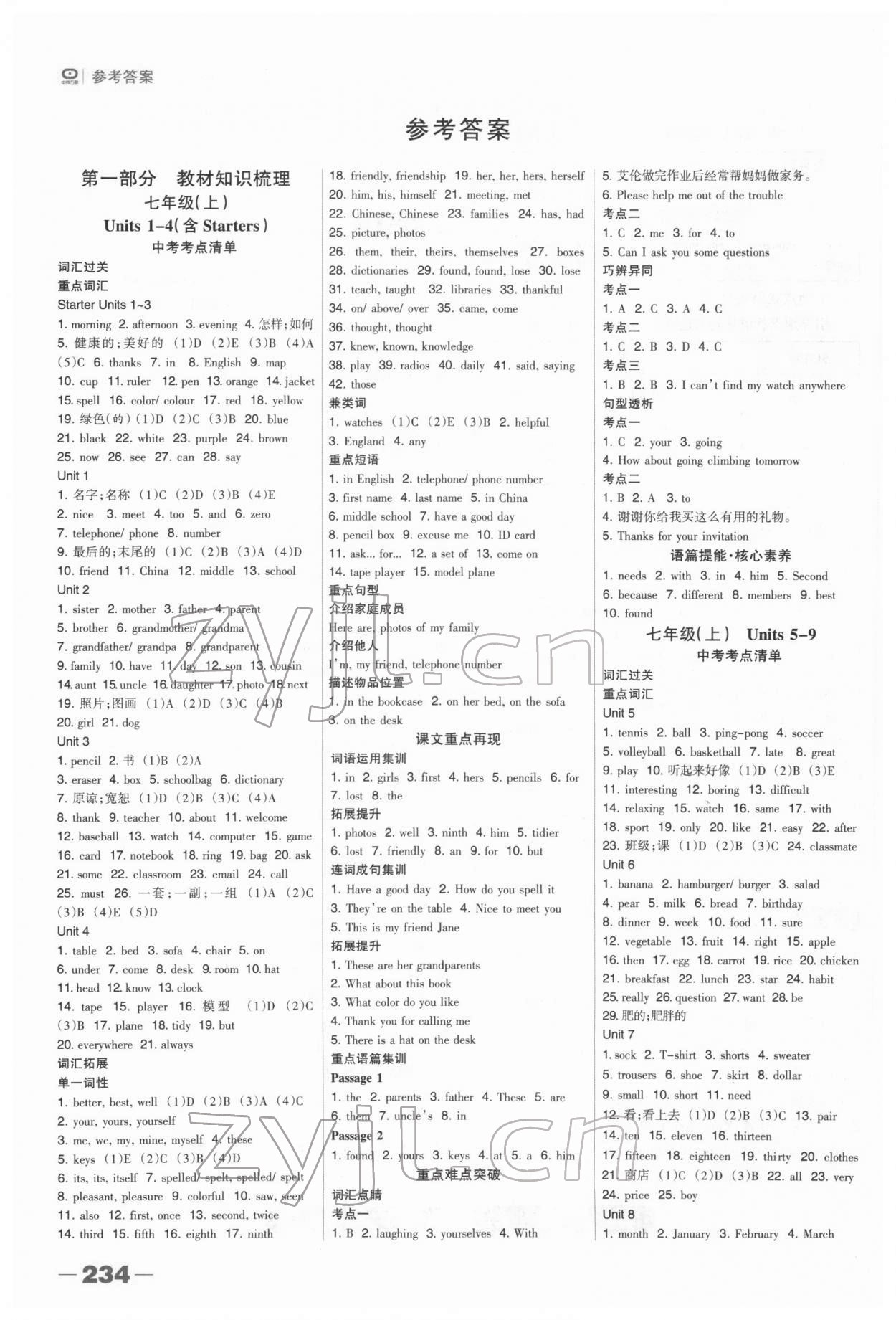 2022年河北中考總動(dòng)員英語(yǔ) 參考答案第1頁(yè)