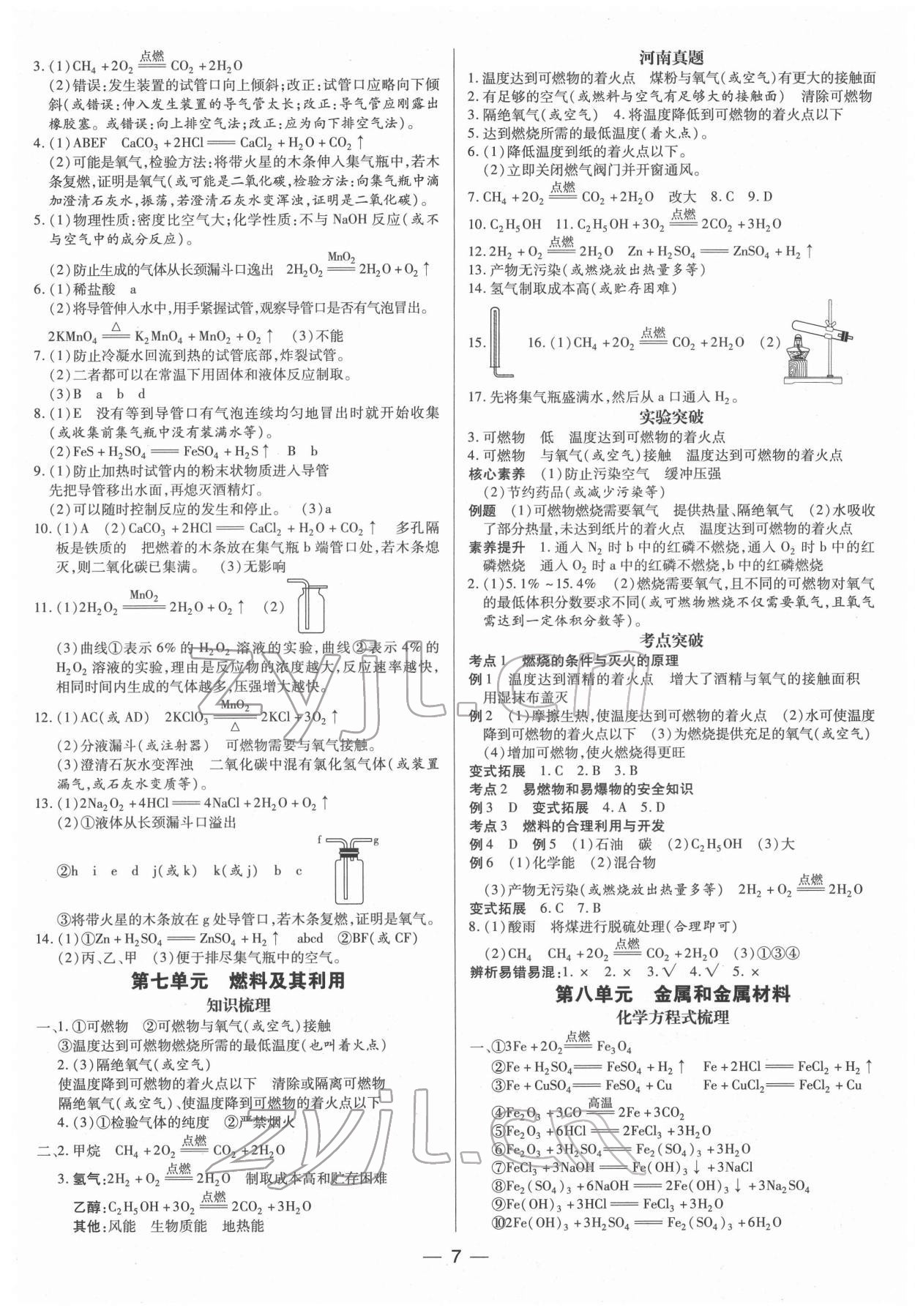 2022年領(lǐng)跑中考化學(xué)河南專版 第7頁