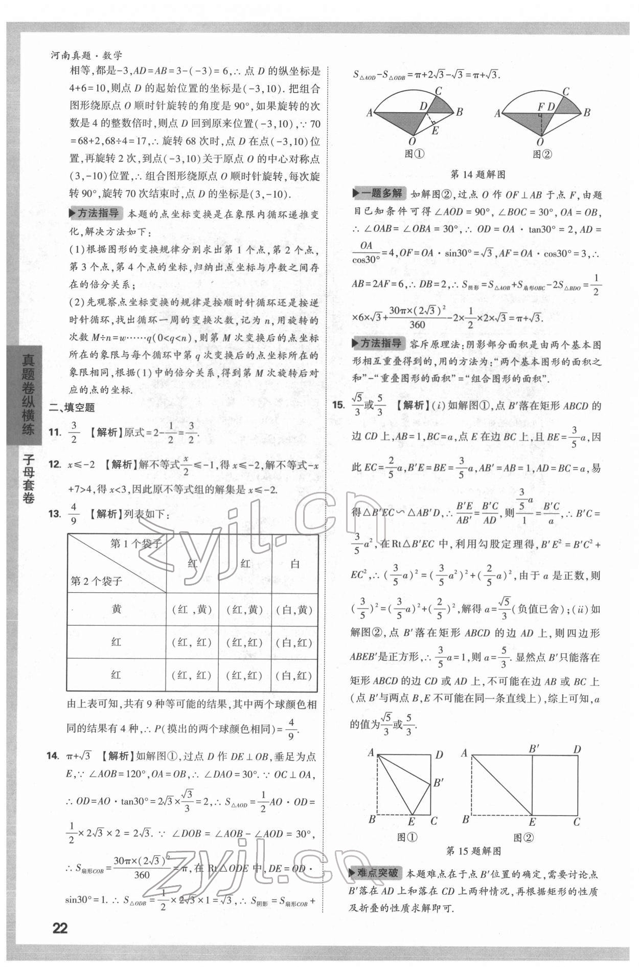 2022年萬唯中考河南真題數(shù)學(xué) 第22頁