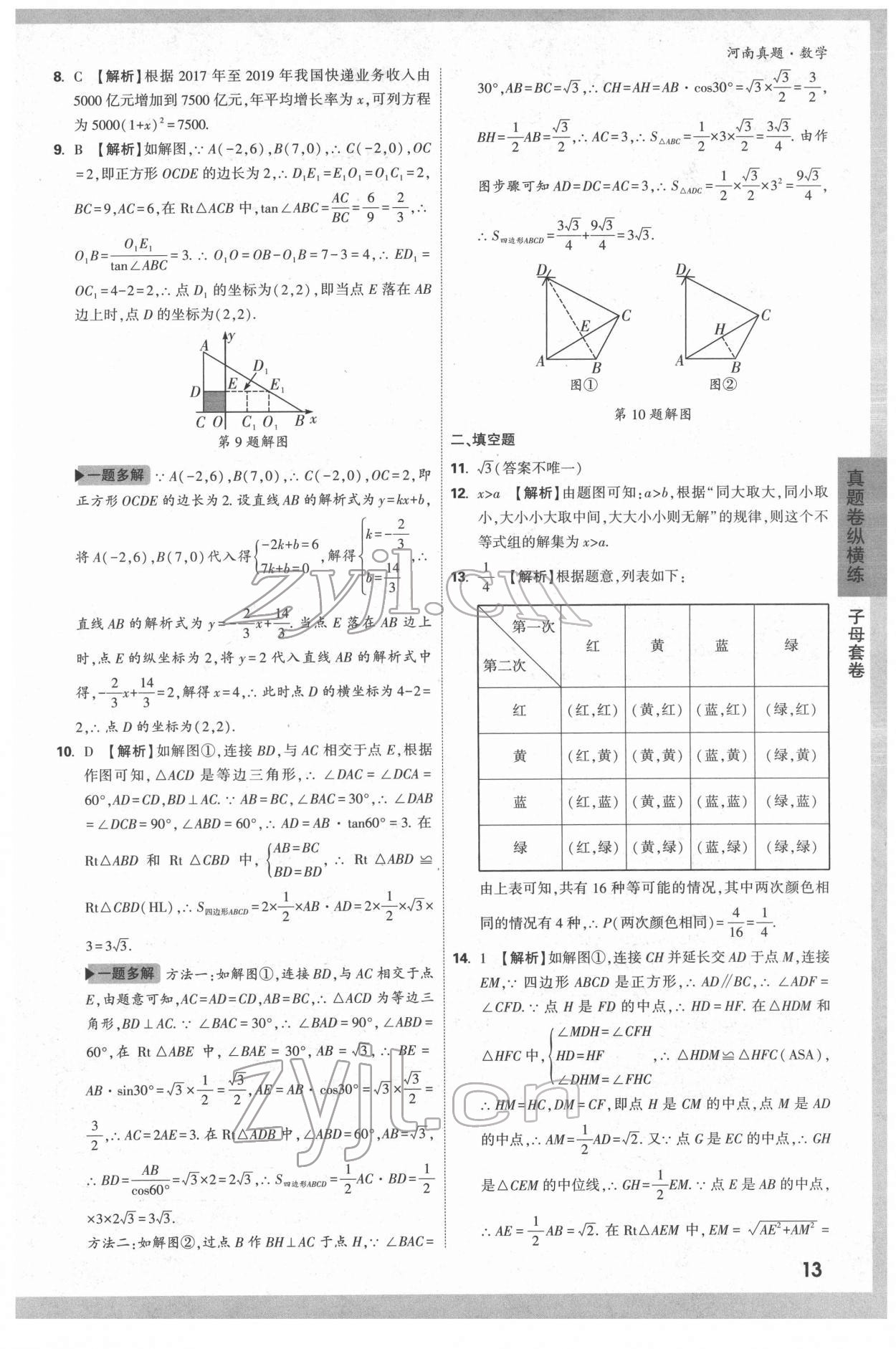 2022年萬唯中考河南真題數(shù)學(xué) 第13頁