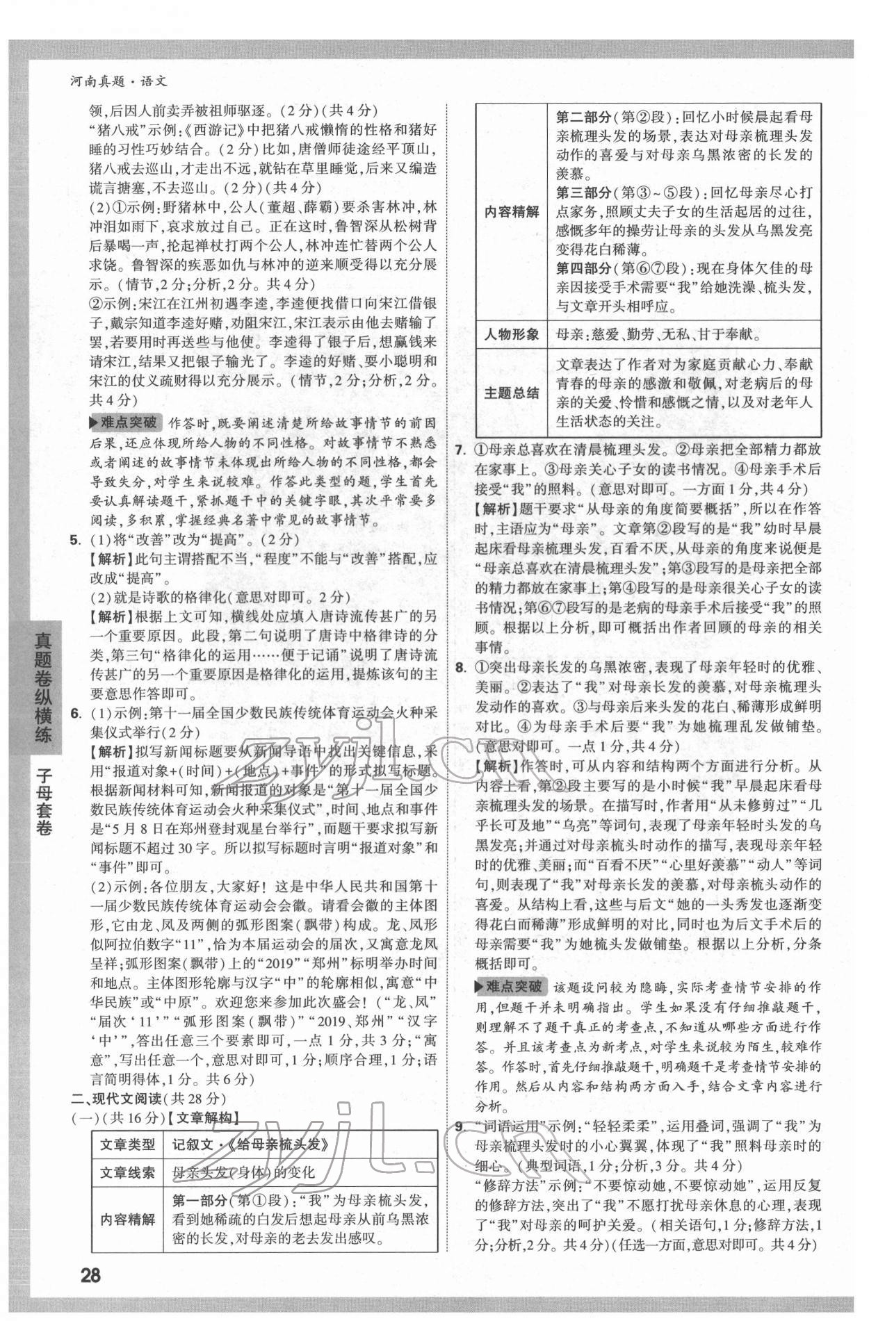 2022年萬唯中考河南真題語文 第28頁
