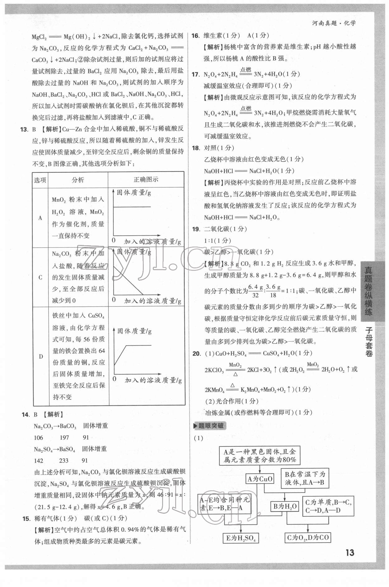 2022年萬(wàn)唯中考河南真題化學(xué) 第13頁(yè)