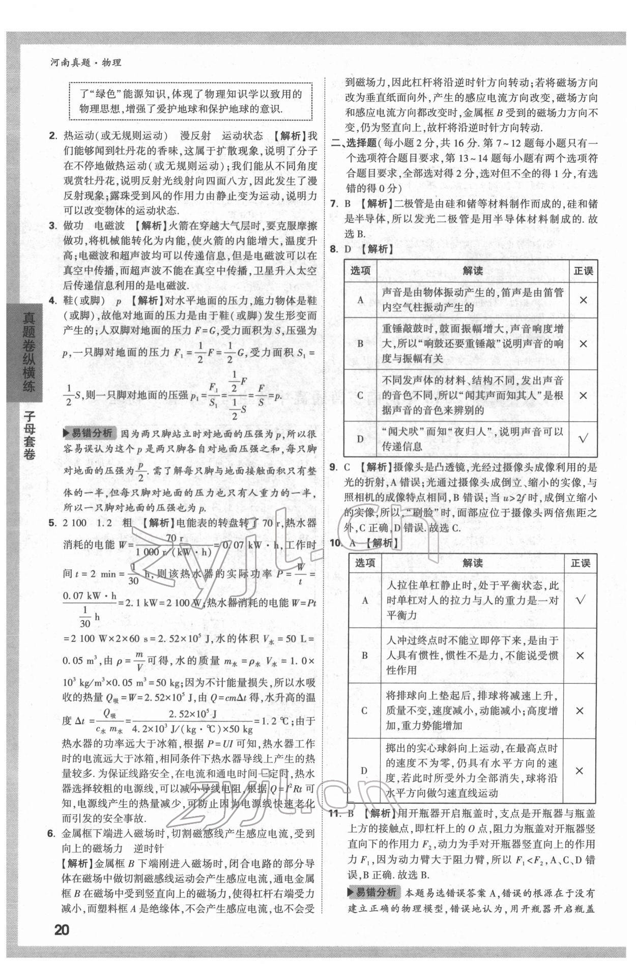 2022年萬唯中考河南真題物理 第20頁