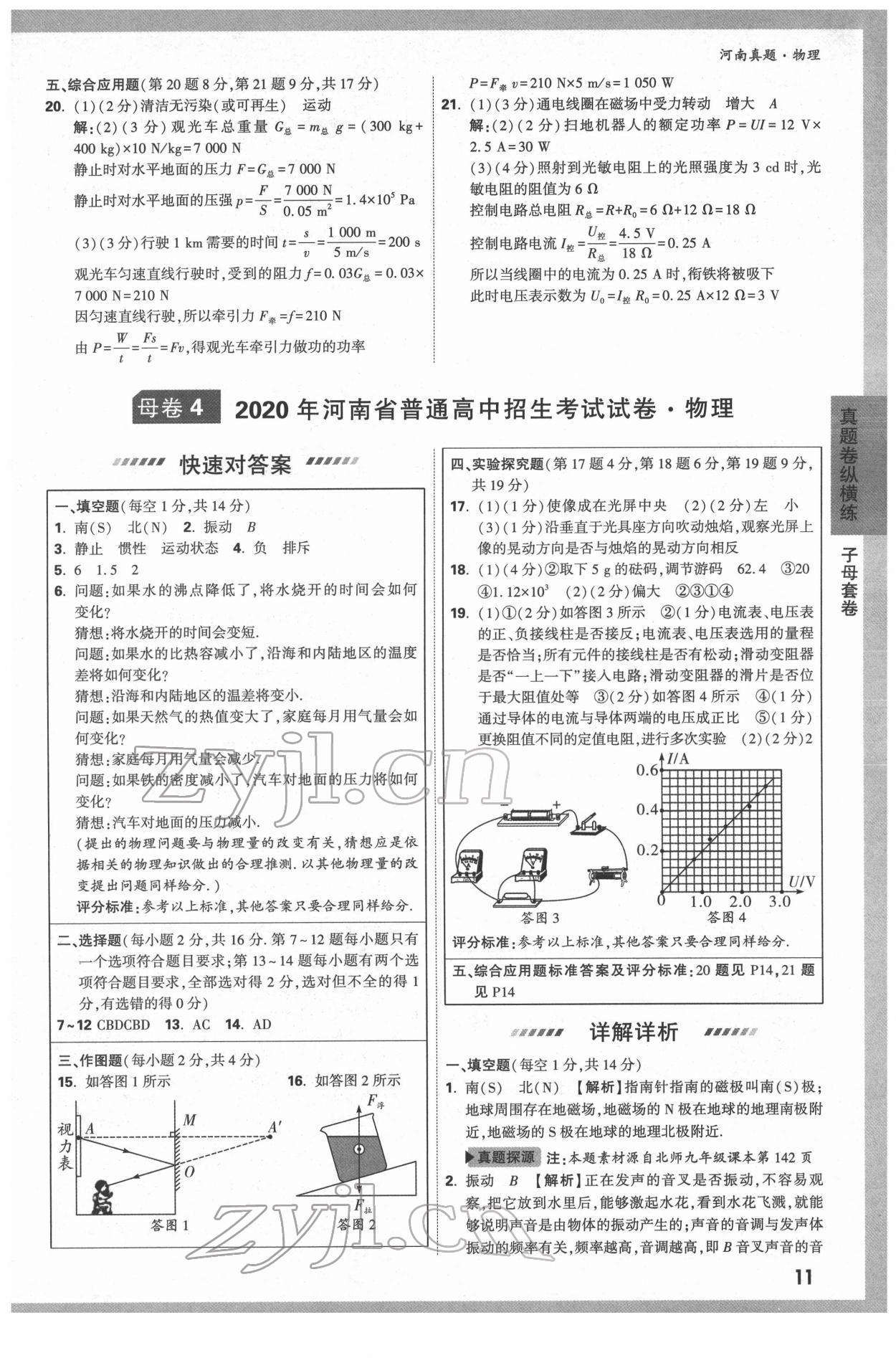 2022年萬唯中考河南真題物理 第11頁